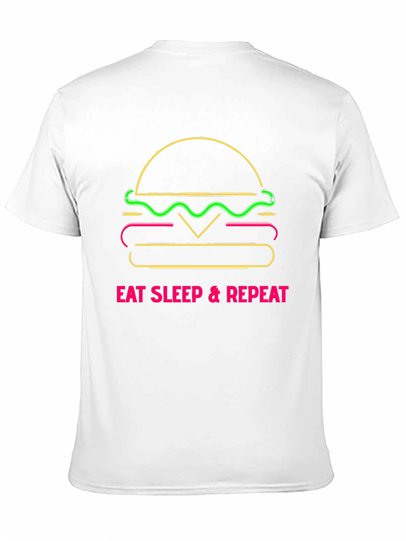 Eat Sleep Repeat Burger Graphic Tee