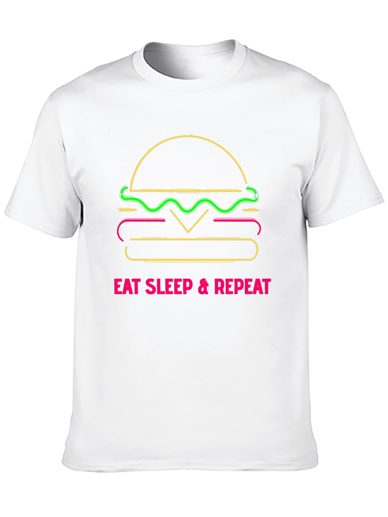 Eat Sleep Repeat Burger Graphic Tee