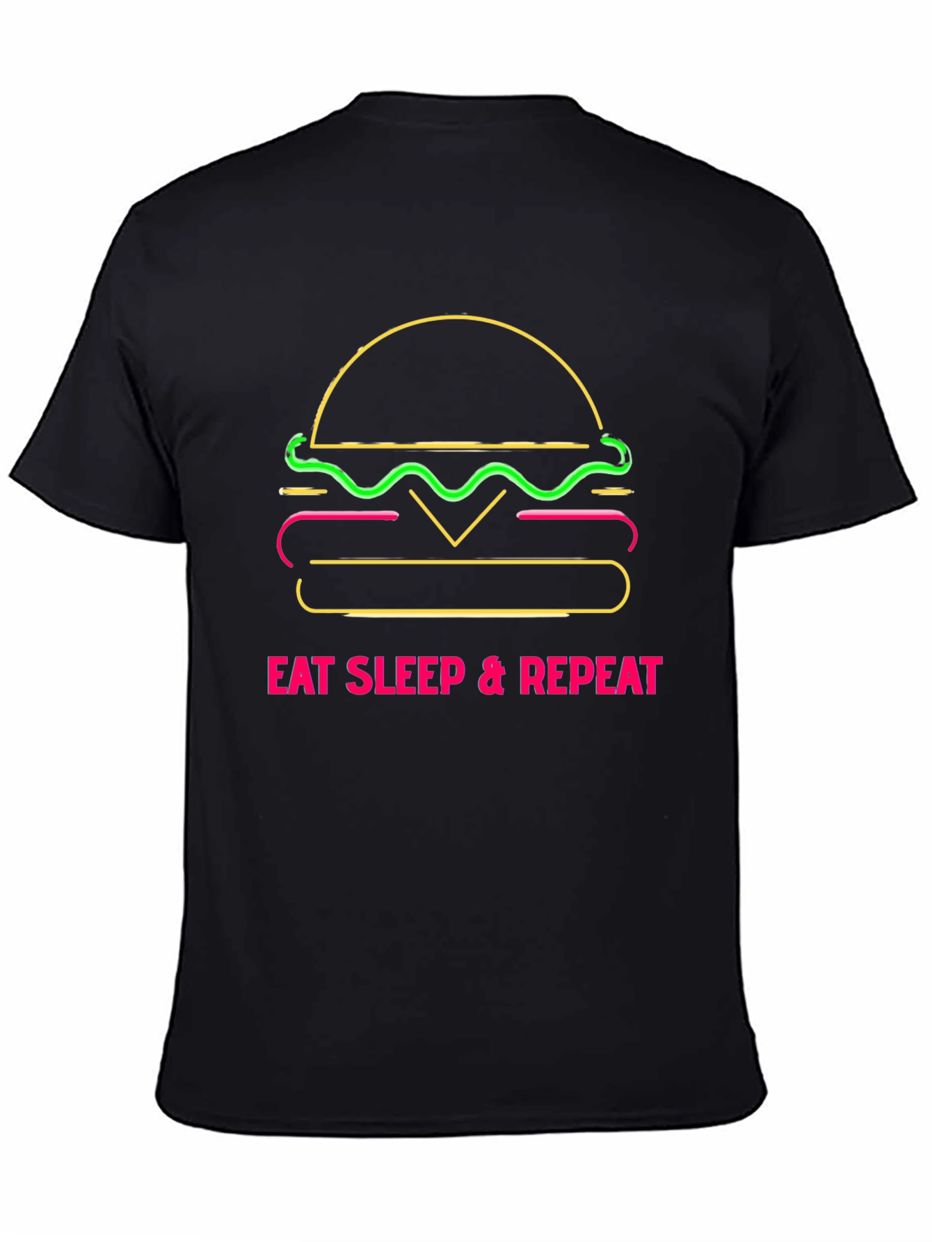 Eat Sleep Repeat Burger Graphic Tee