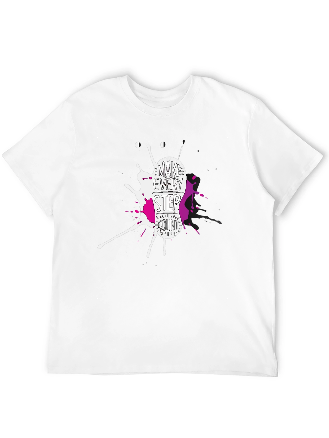 Make Every Step Count Graphic T-Shirt - Black
