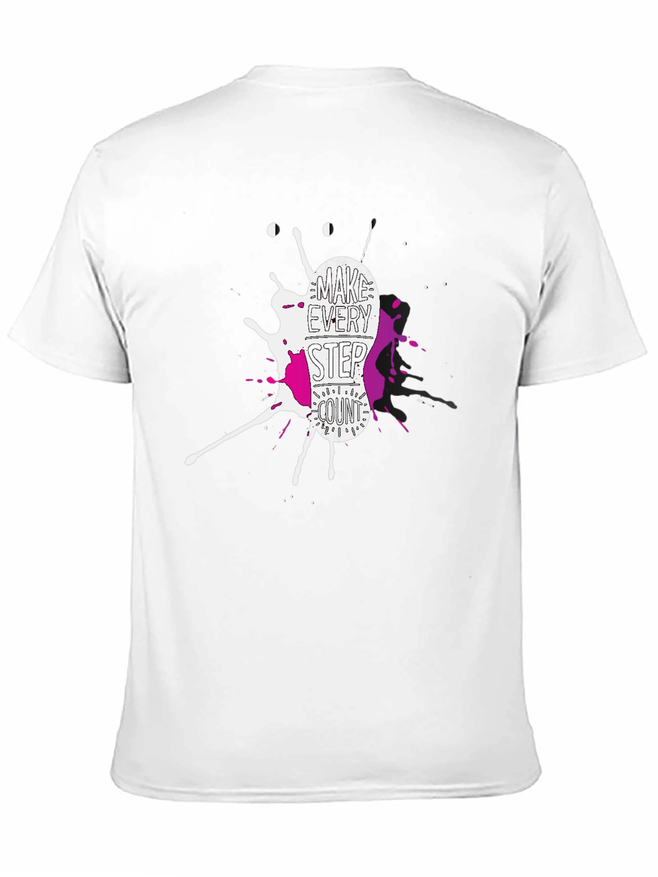 Make Every Step Count Graphic T-Shirt - Black