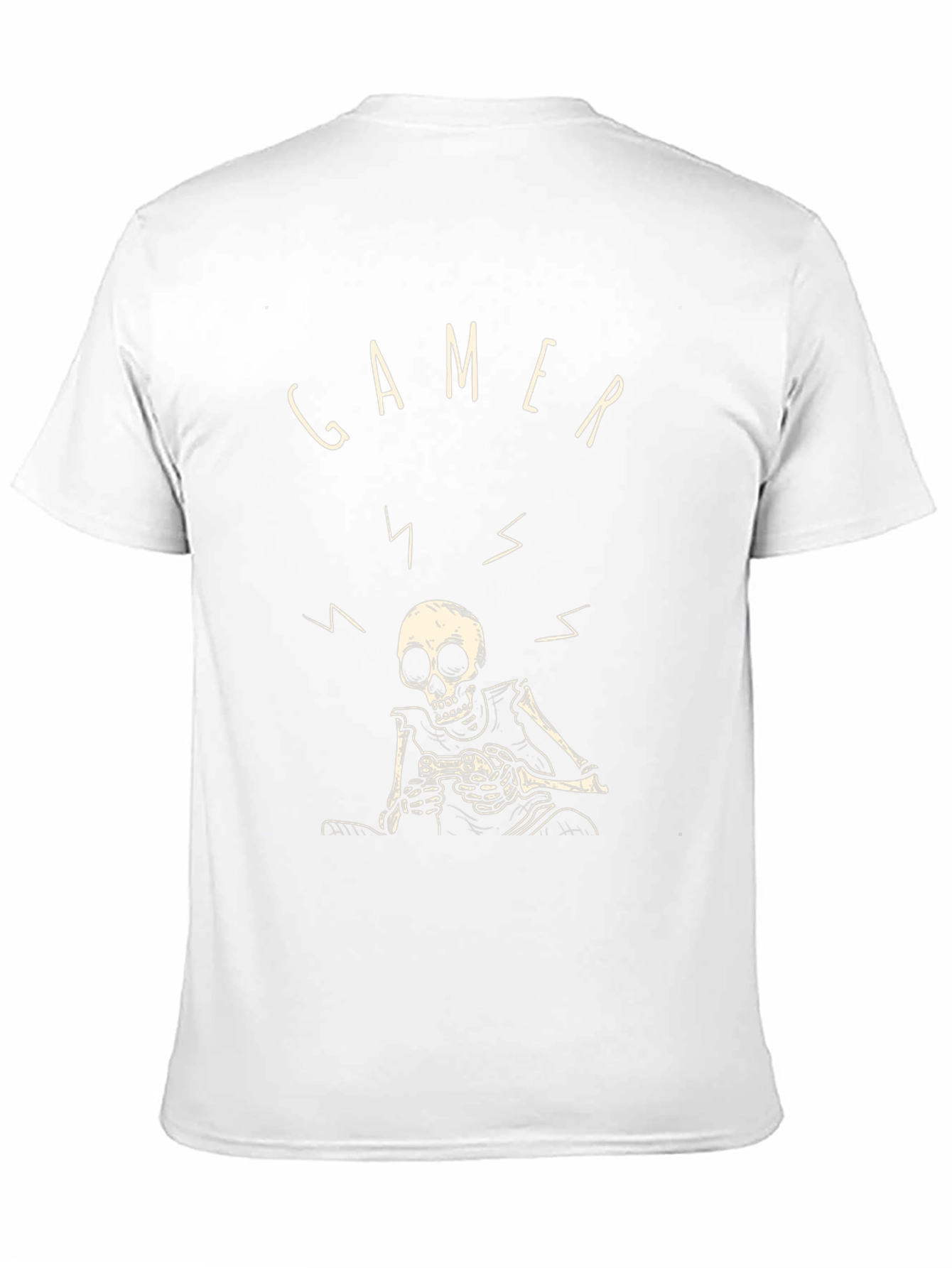 Gamer Skeleton Graphic Tee - Black