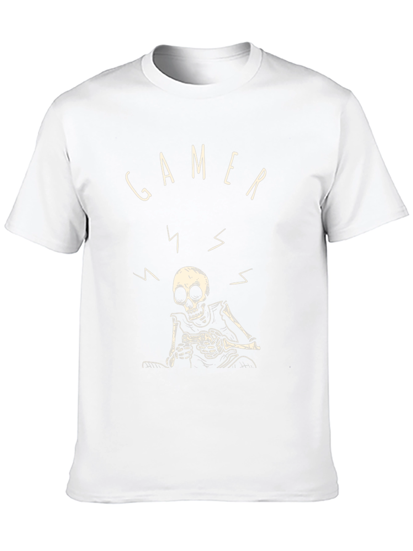 Gamer Skeleton Graphic Tee - Black