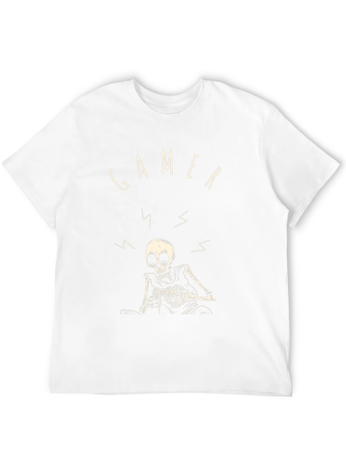 Gamer Skeleton Graphic Tee - Black