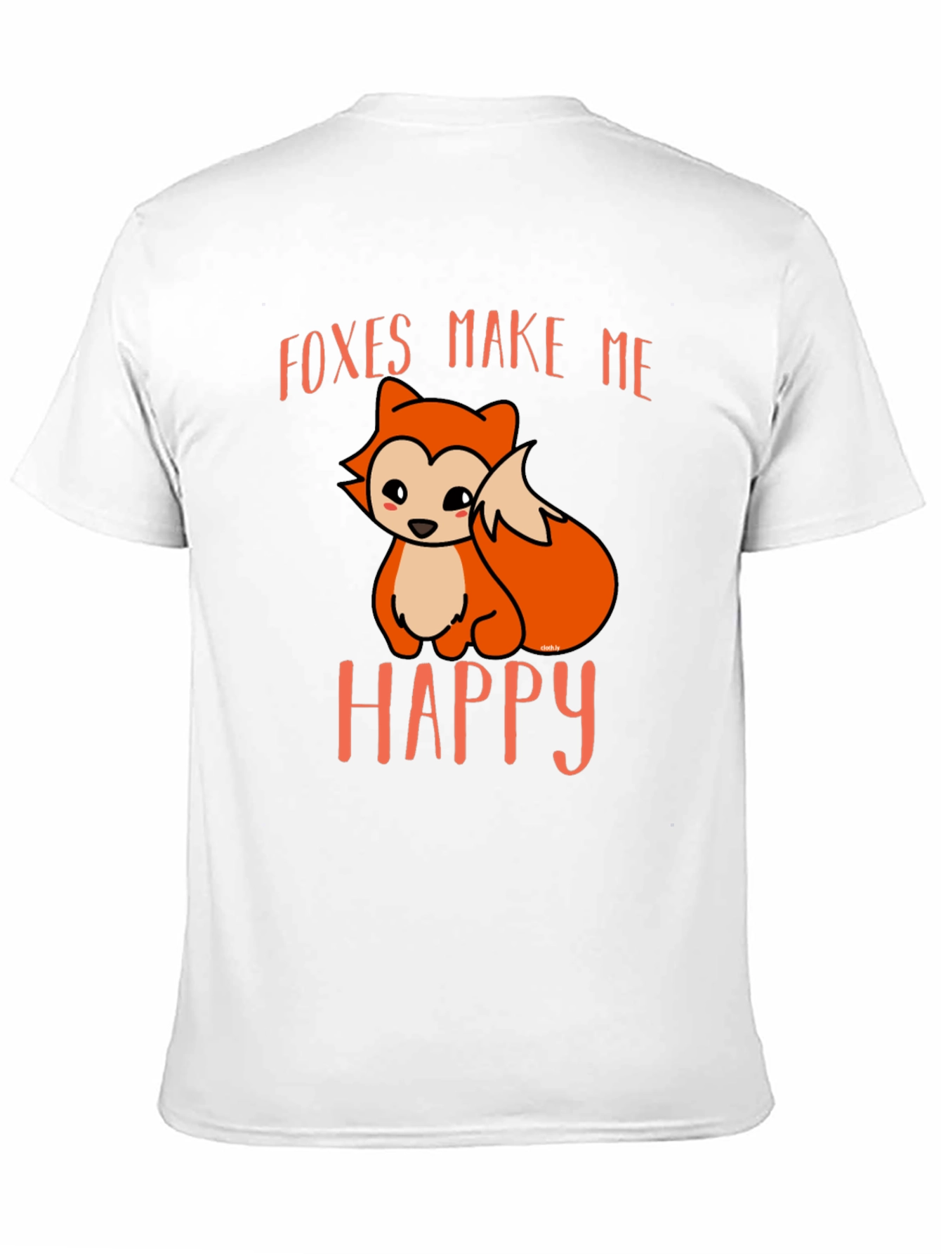 Foxes Make Me Happy Black T-Shirt