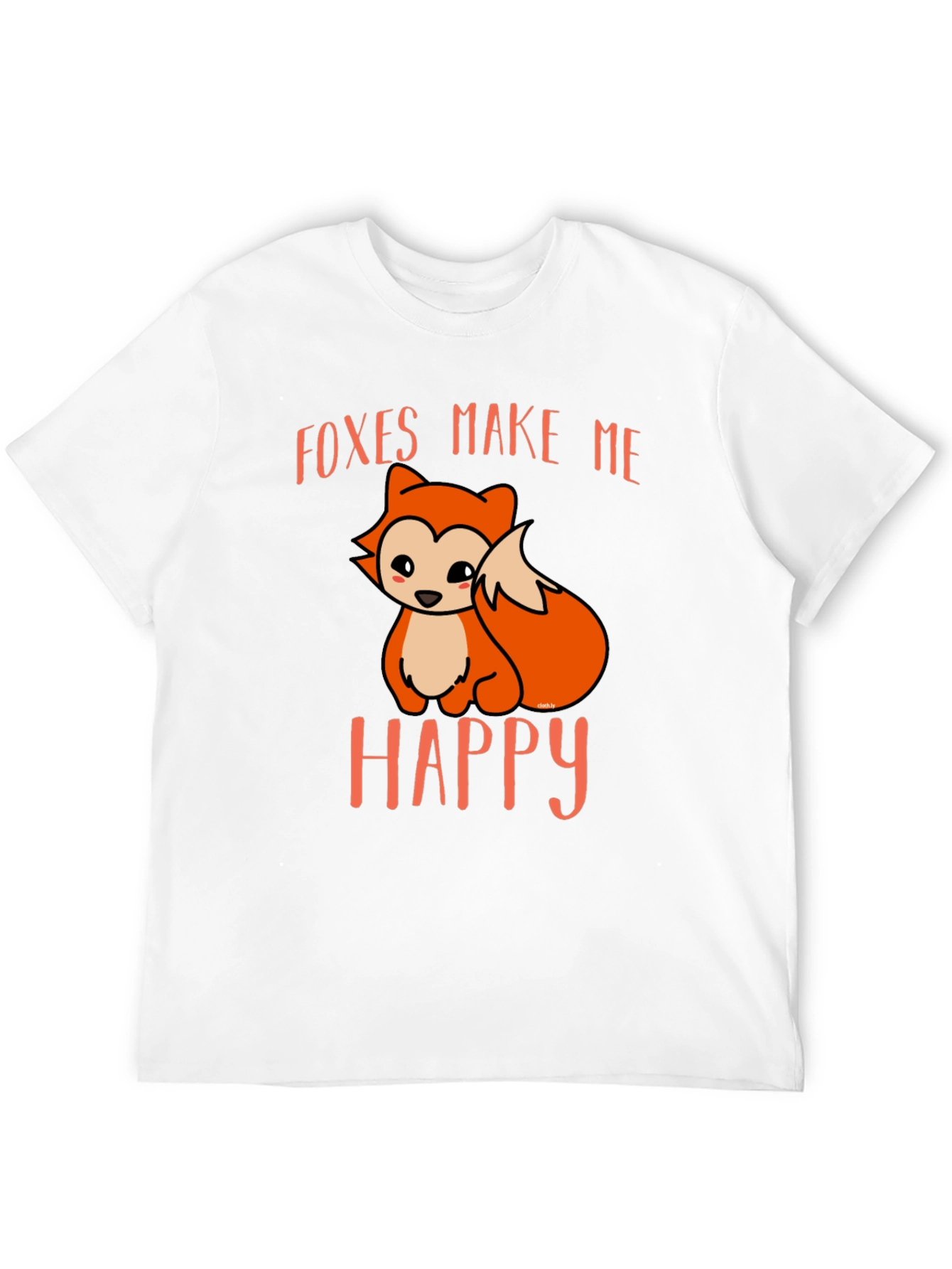 Foxes Make Me Happy Black T-Shirt