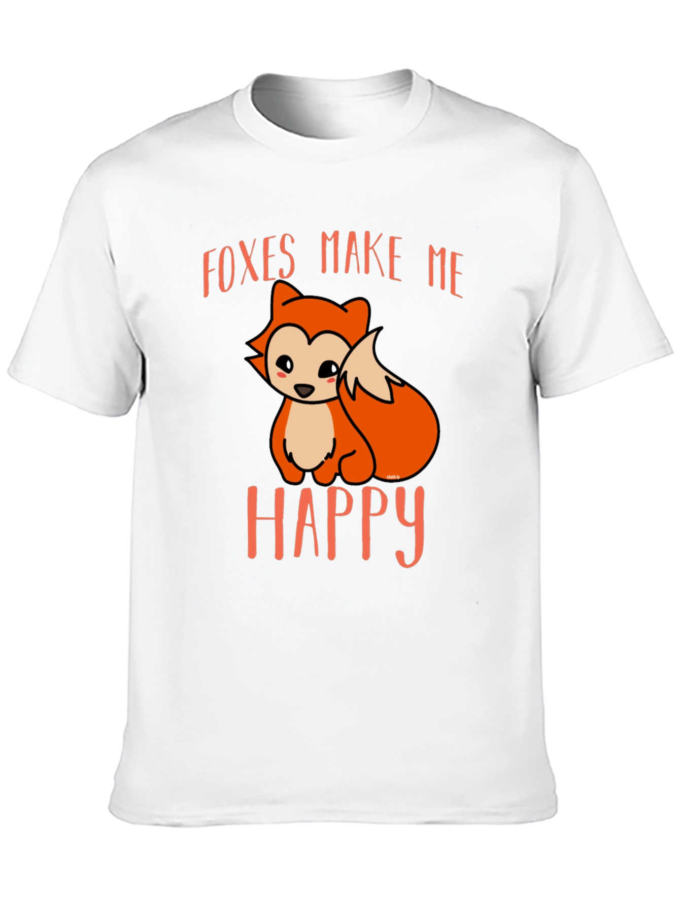 Foxes Make Me Happy Black T-Shirt