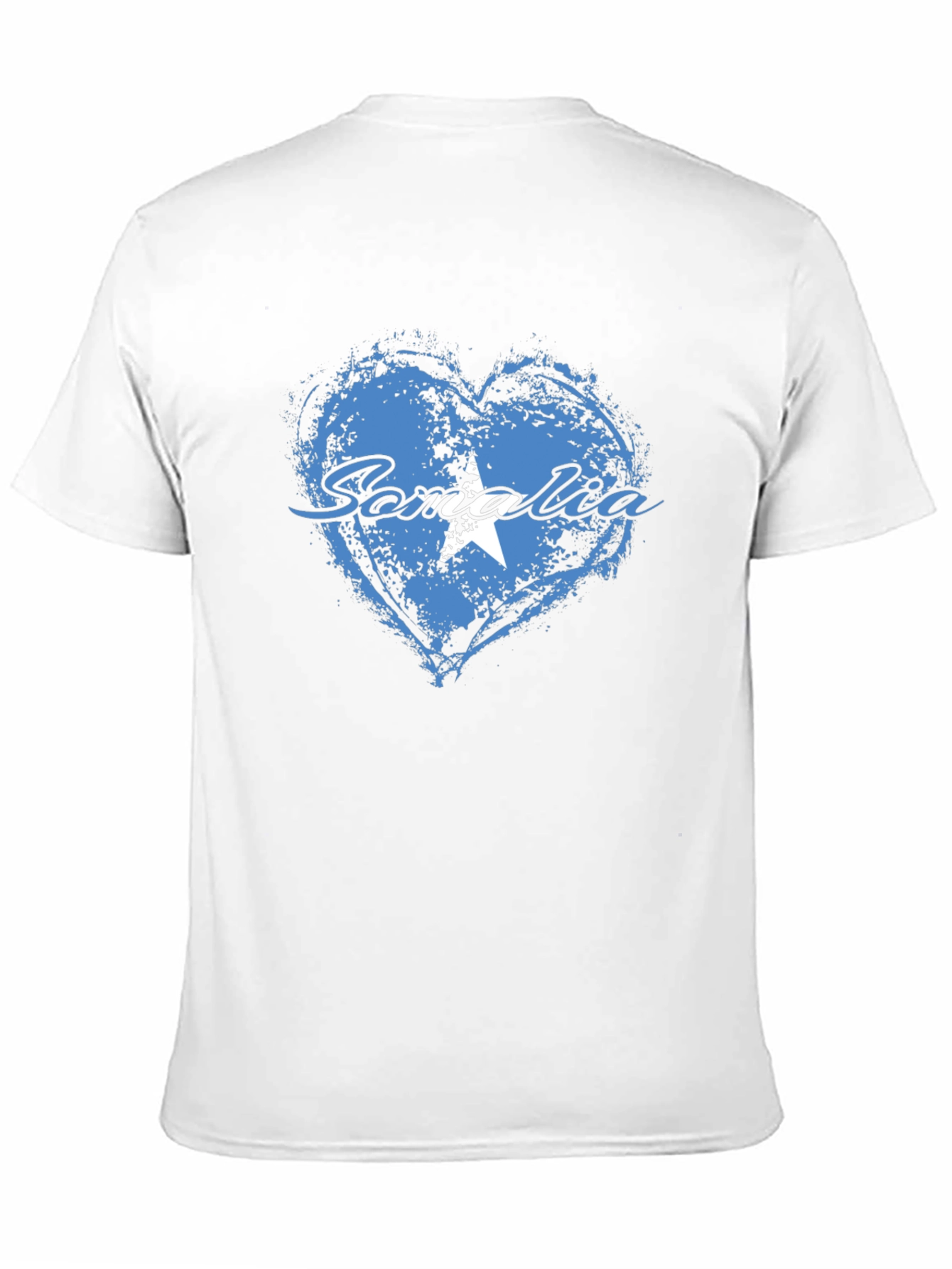 Somalia Flag Heart T-Shirt - Black