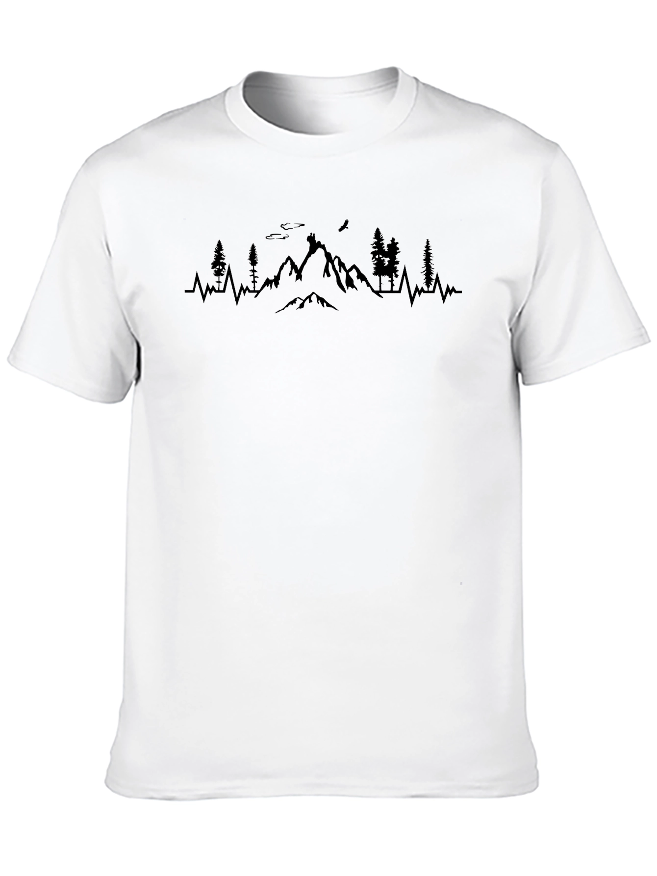 Mountain Heartbeat Graphic Tee - Nature Lover T-Shirt