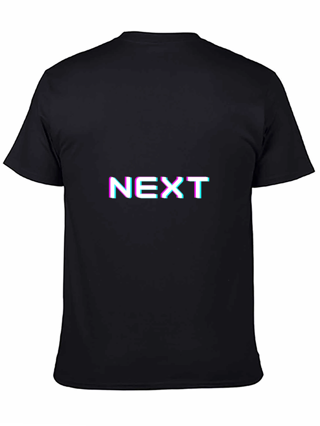 NEXT Glitch Graphic Tee - Black Casual Shirt