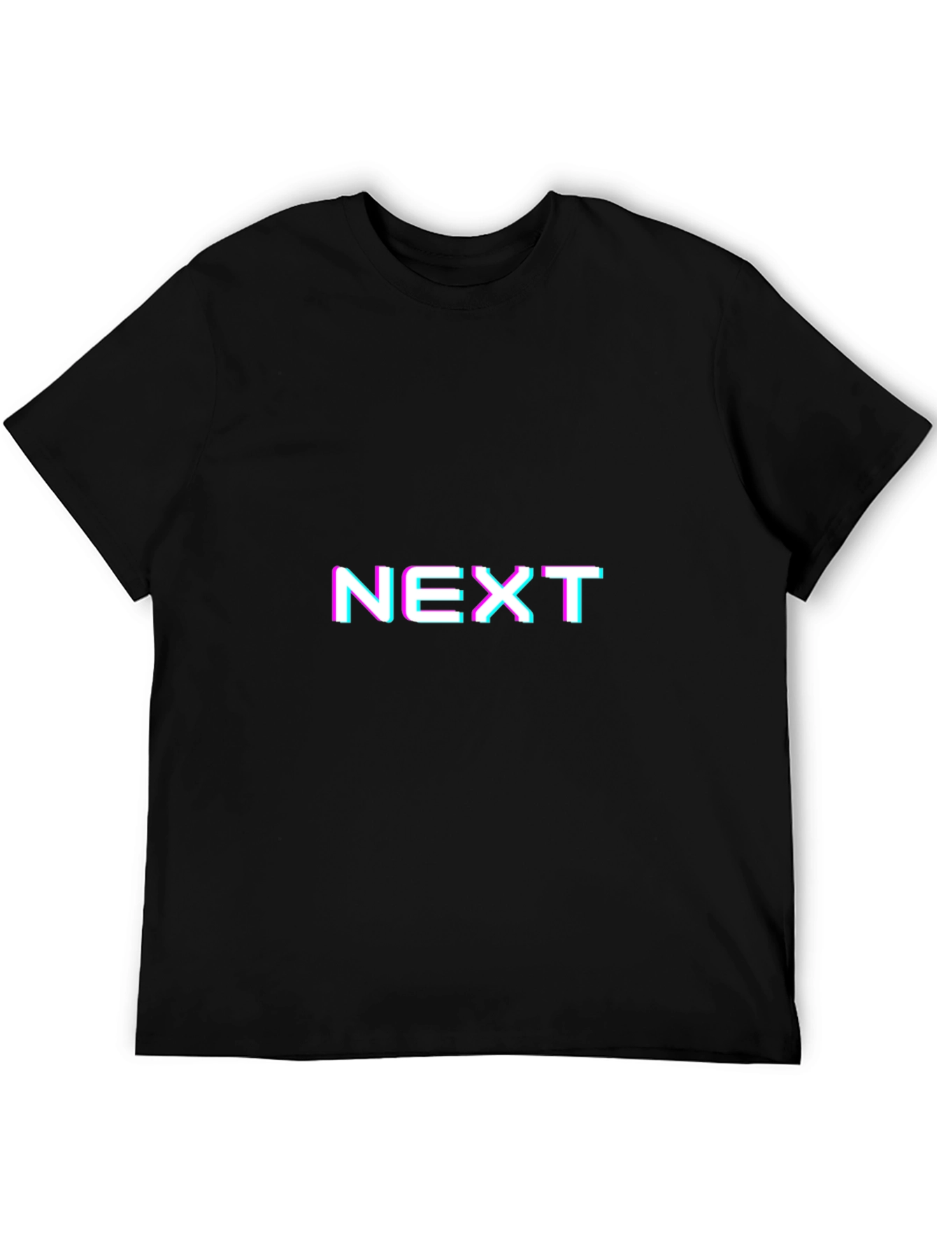 NEXT Glitch Graphic Tee - Black Casual Shirt