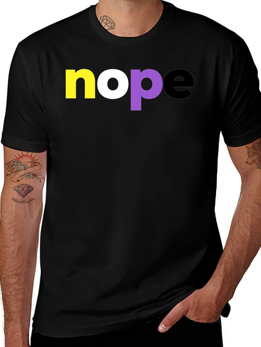 Nope Non-Binary Pride T-Shirt - Black