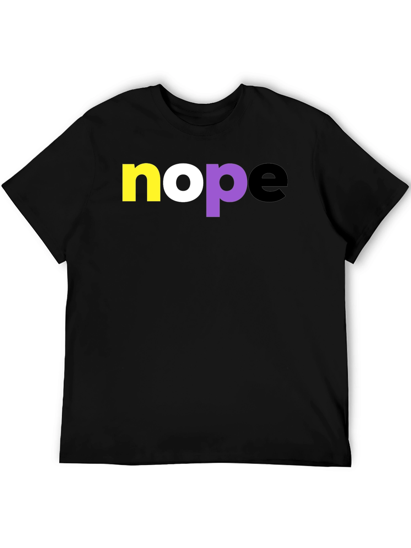 Nope Non-Binary Pride T-Shirt - Black
