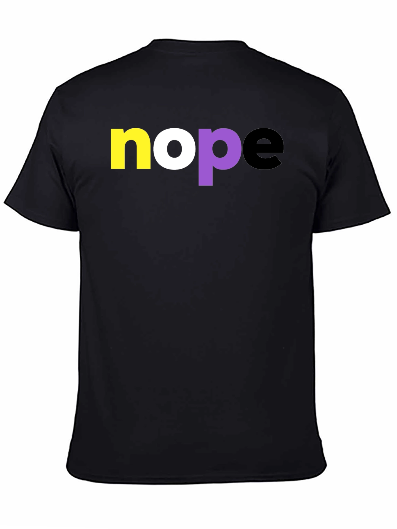 Nope Non-Binary Pride T-Shirt - Black
