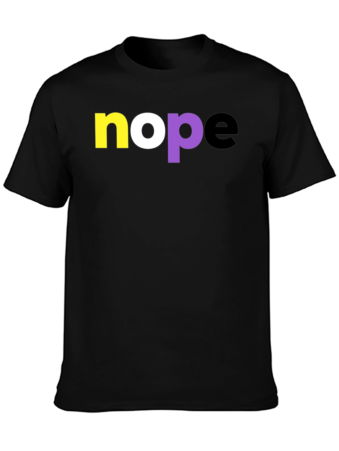 Nope Non-Binary Pride T-Shirt - Black