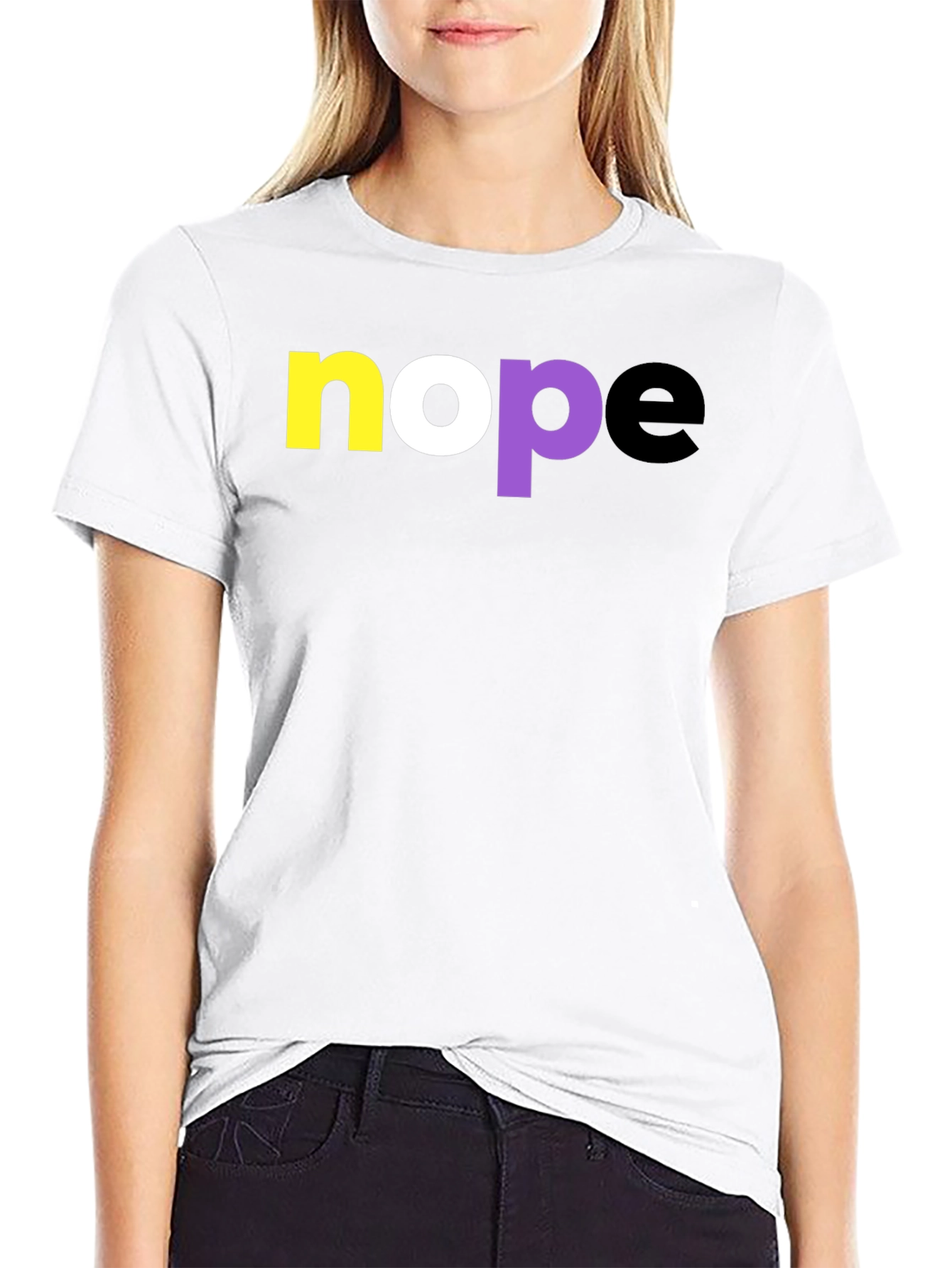 Nope Non-Binary Pride T-Shirt - Black