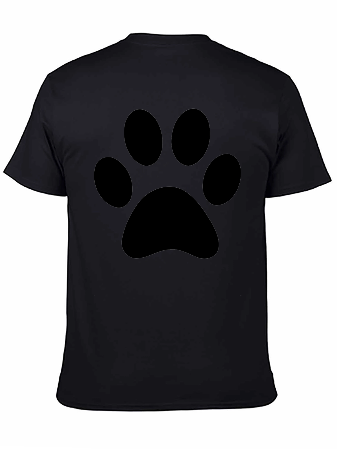 Black Paw Print T-Shirt - Casual Comfort