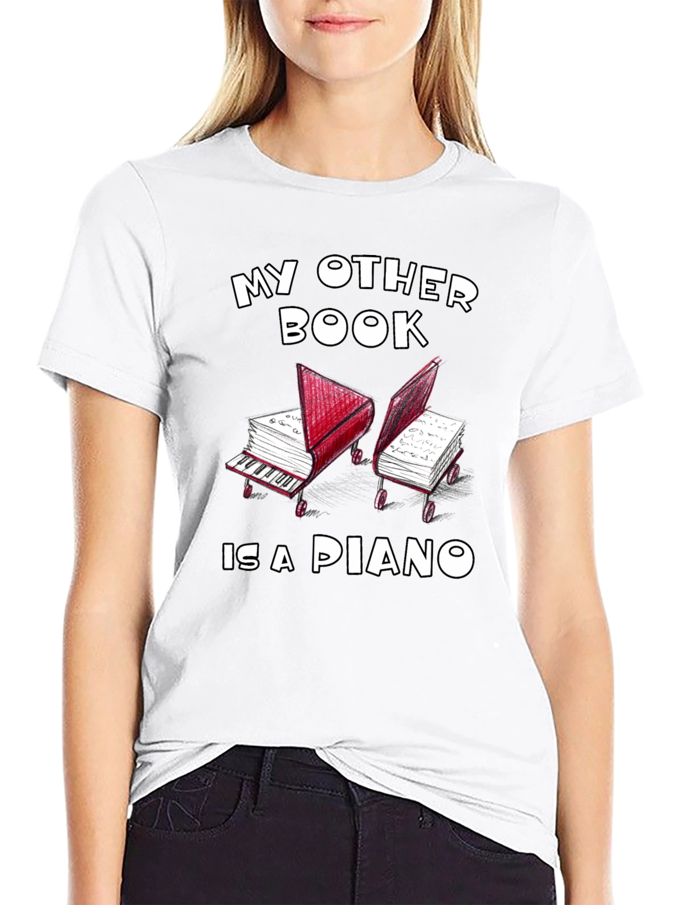 My Other Book is a Piano Graphic Tee