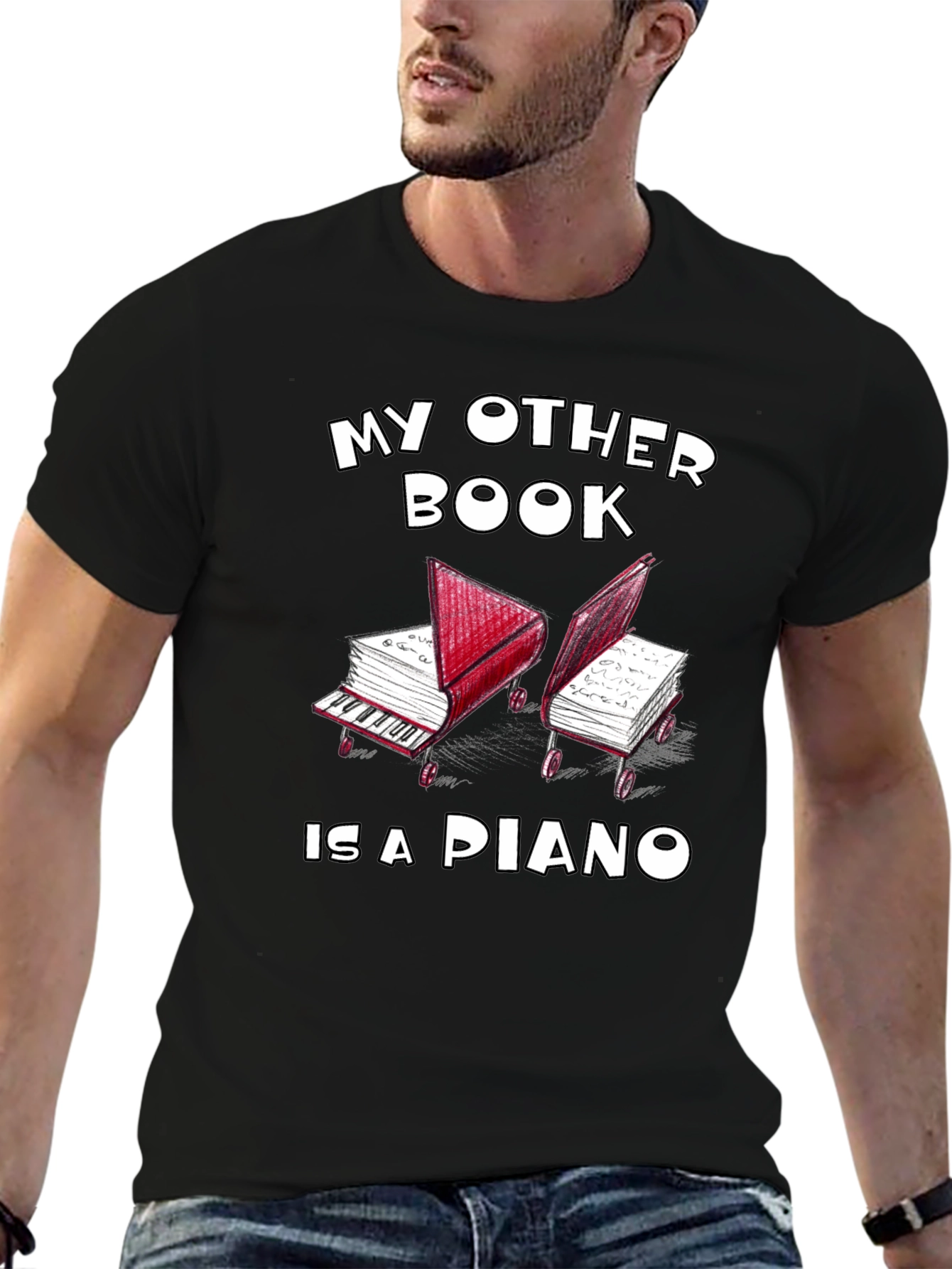 My Other Book is a Piano Graphic Tee