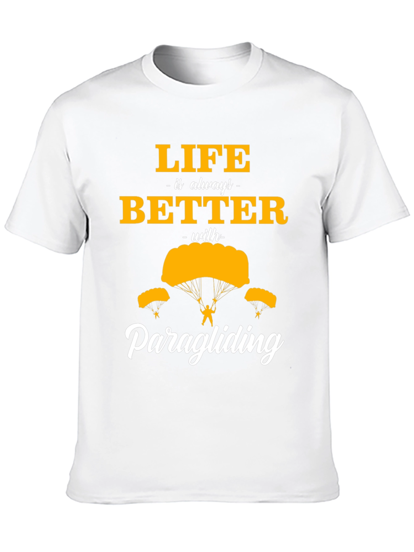 Life is Better Paragliding Black T-Shirt