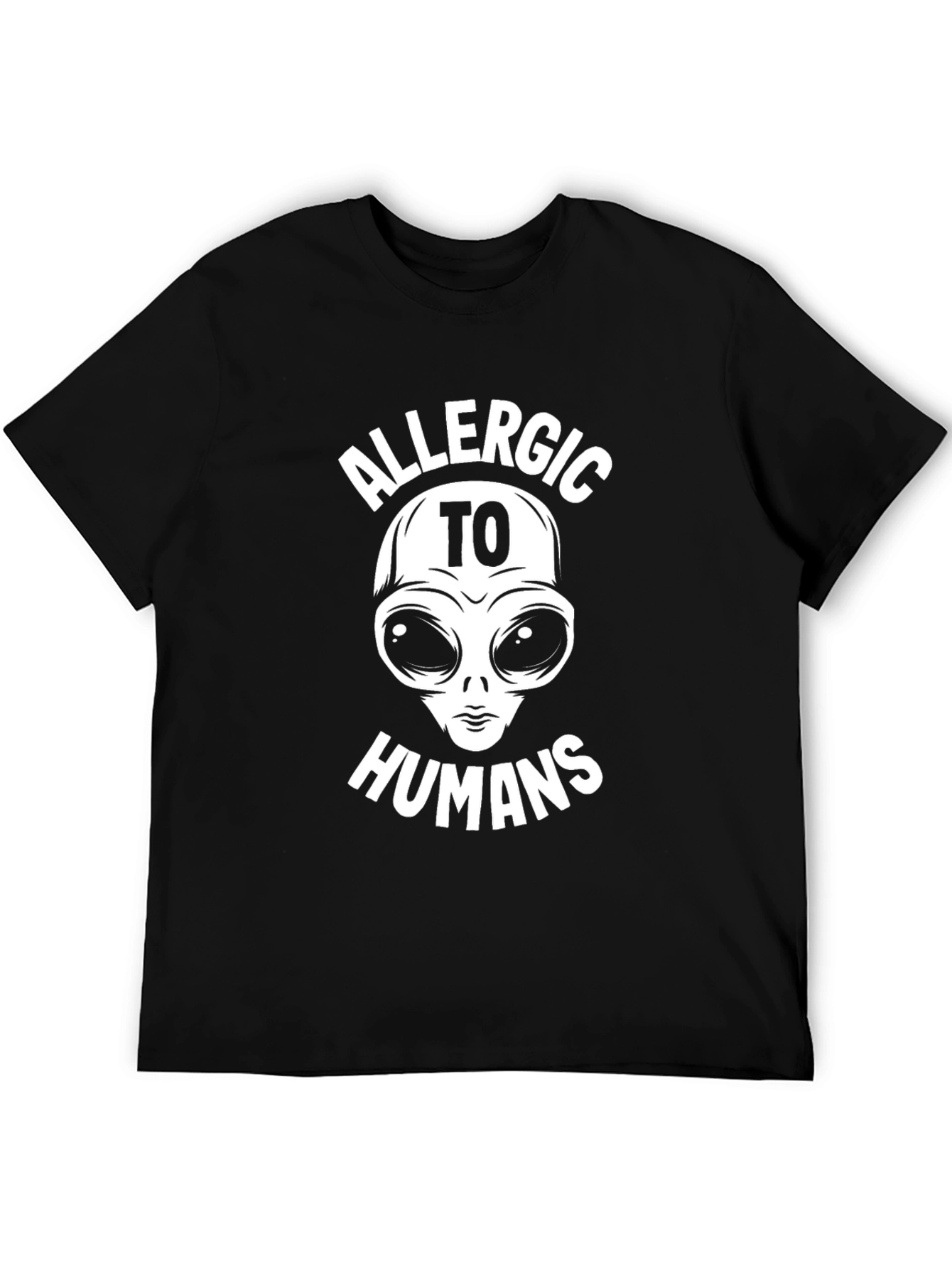 Allergic to Humans Alien Graphic T-Shirt