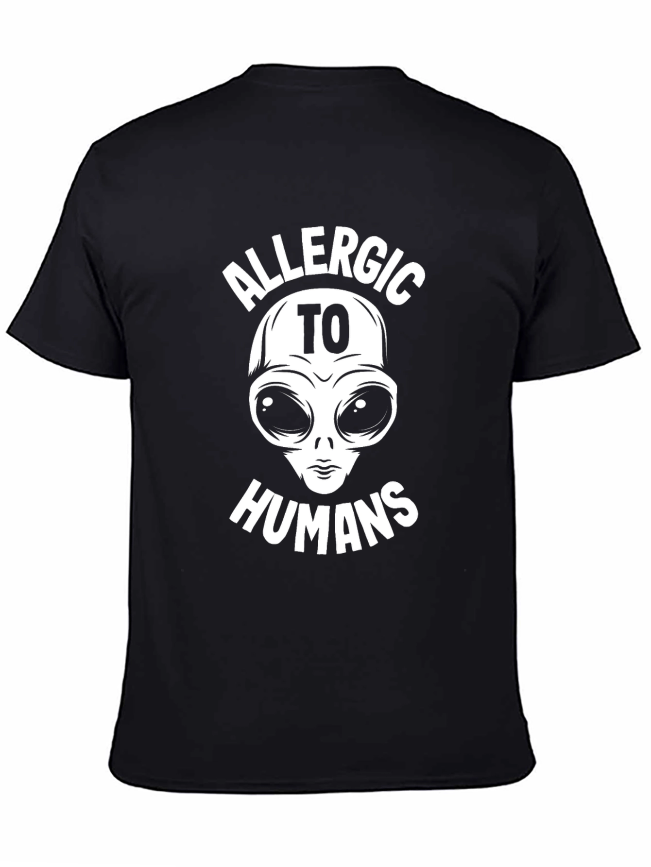 Allergic to Humans Alien Graphic T-Shirt