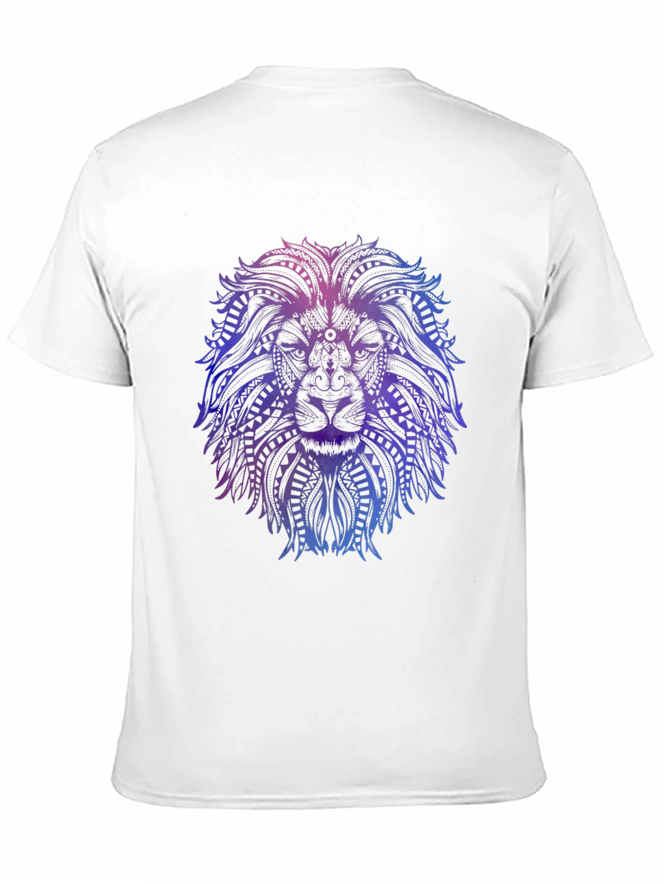 Lion Mandala Graphic Tee - Stylish Mens Black T-Shirt