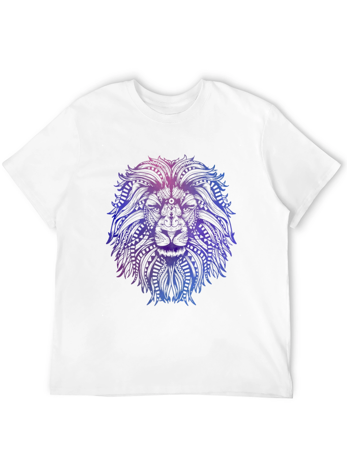 Lion Mandala Graphic Tee - Stylish Mens Black T-Shirt