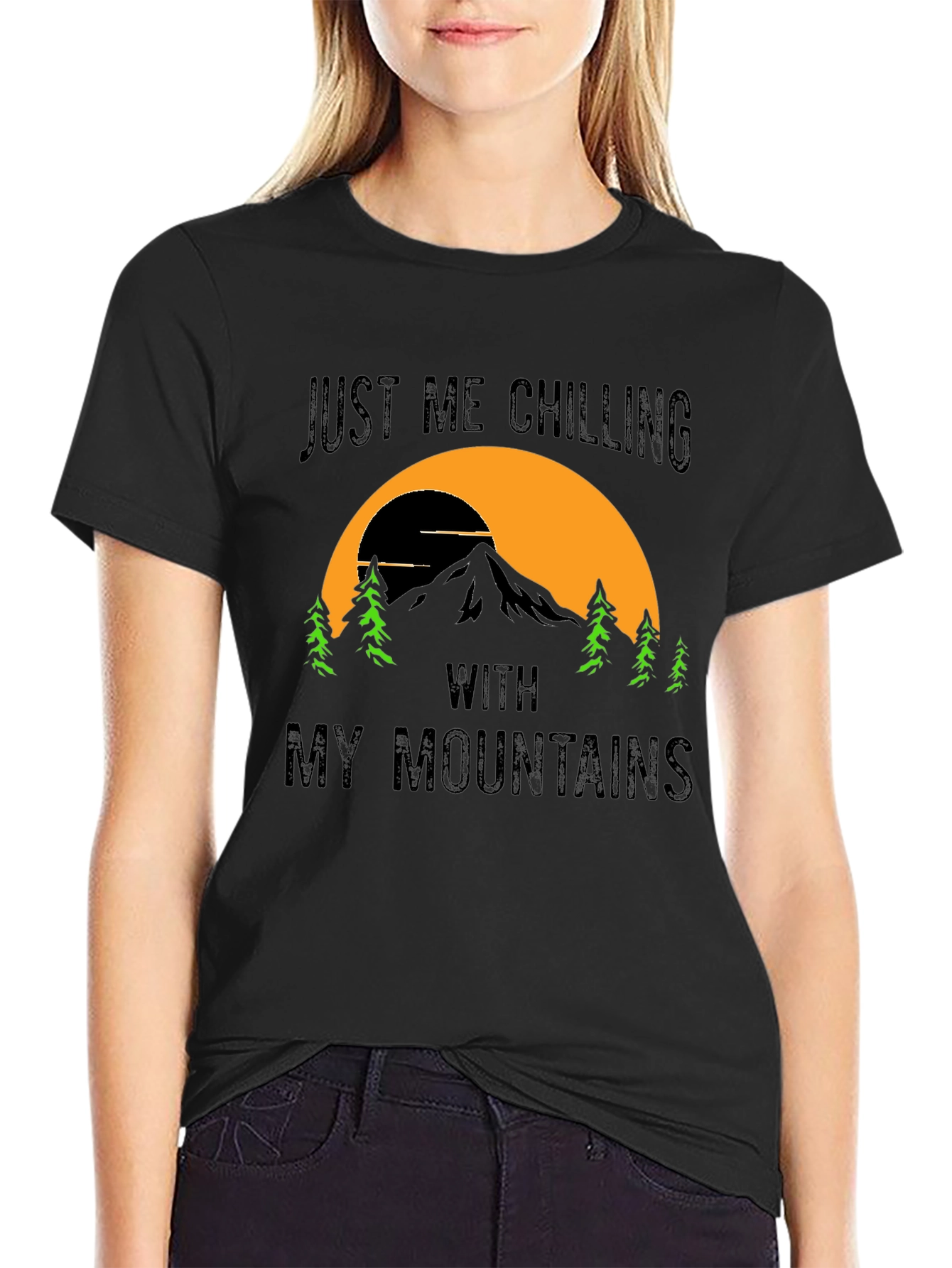 Chilling With My Mountains Graphic Tee