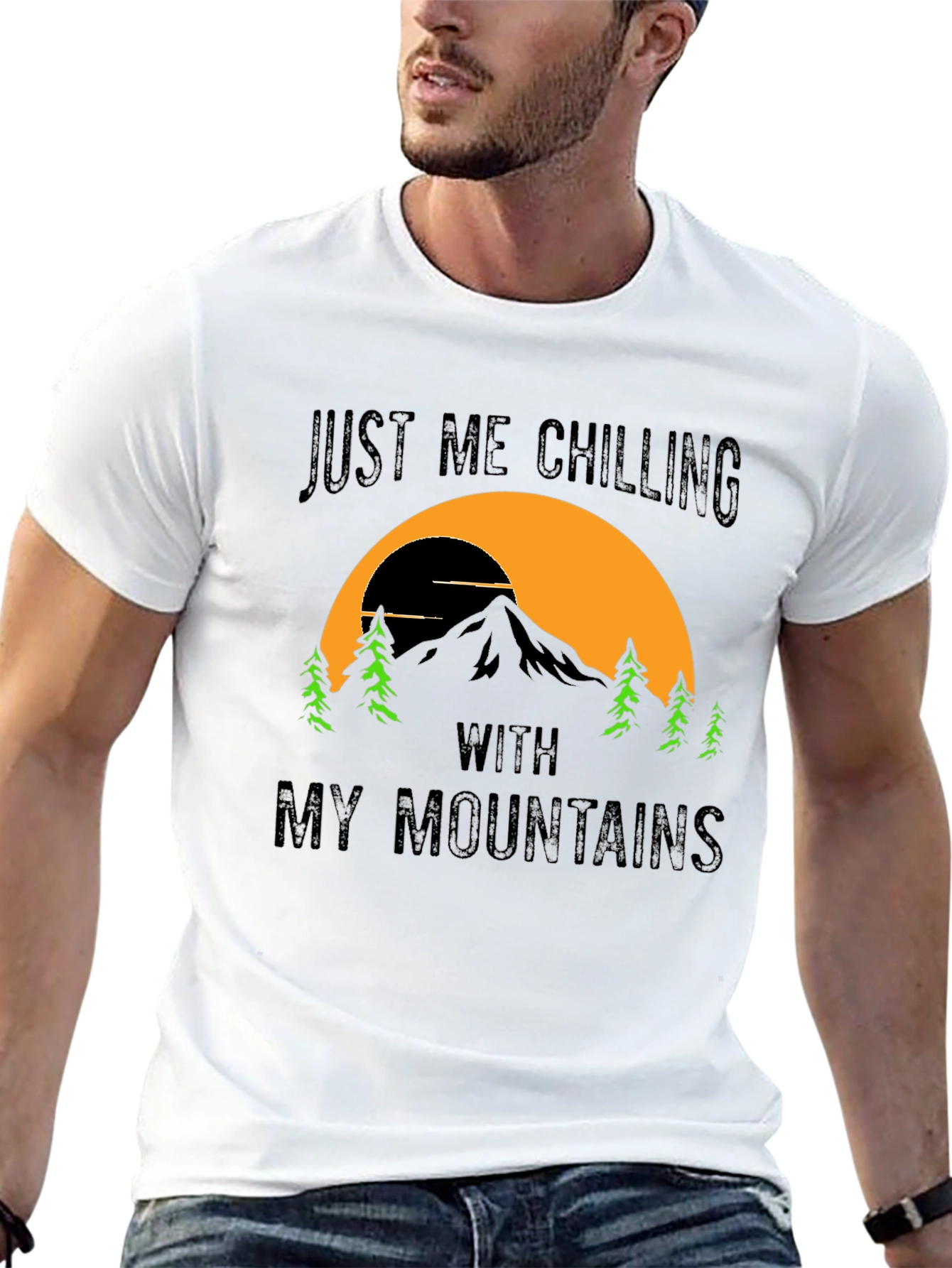 Chilling With My Mountains Graphic Tee