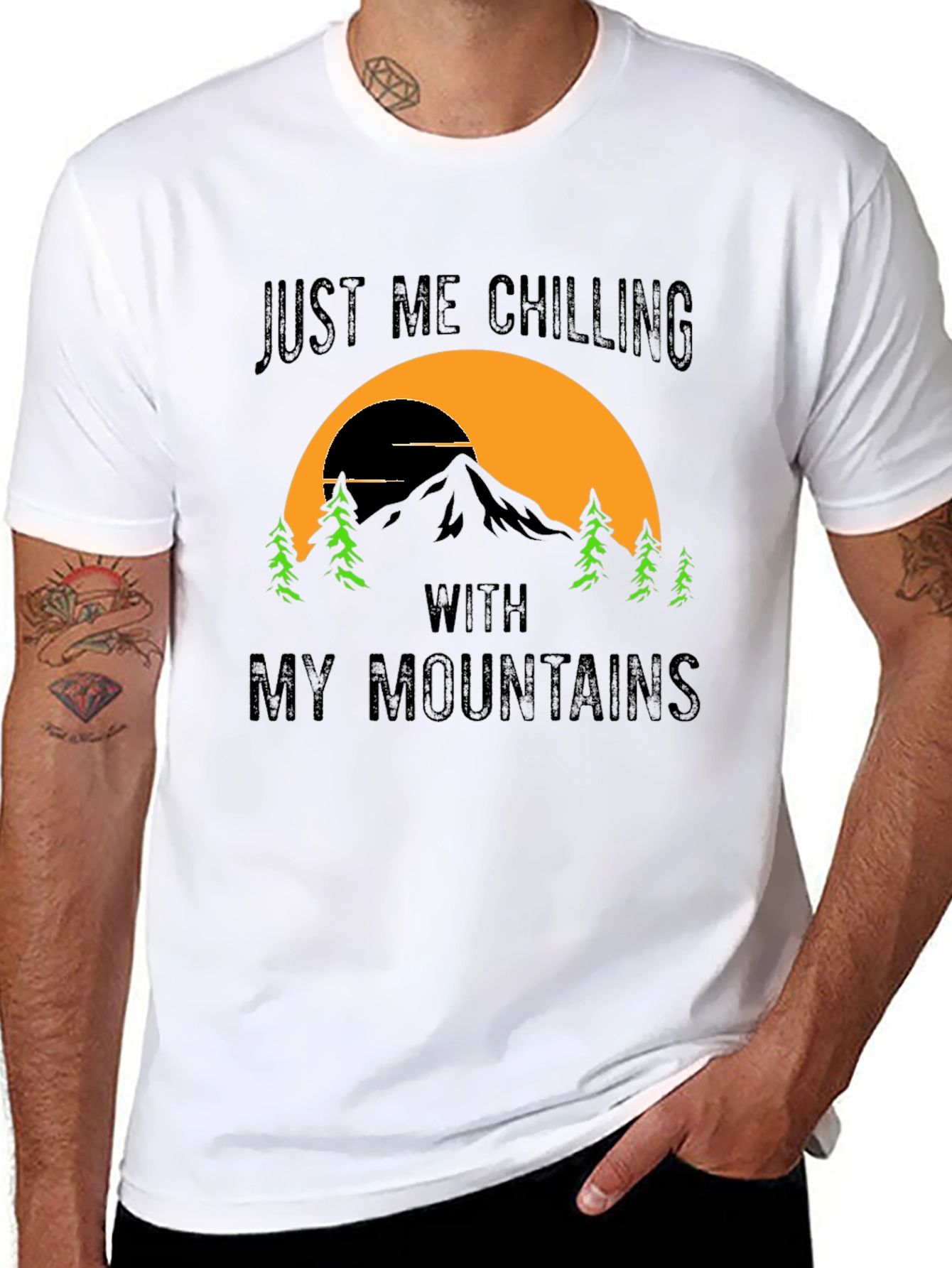 Chilling With My Mountains Graphic Tee