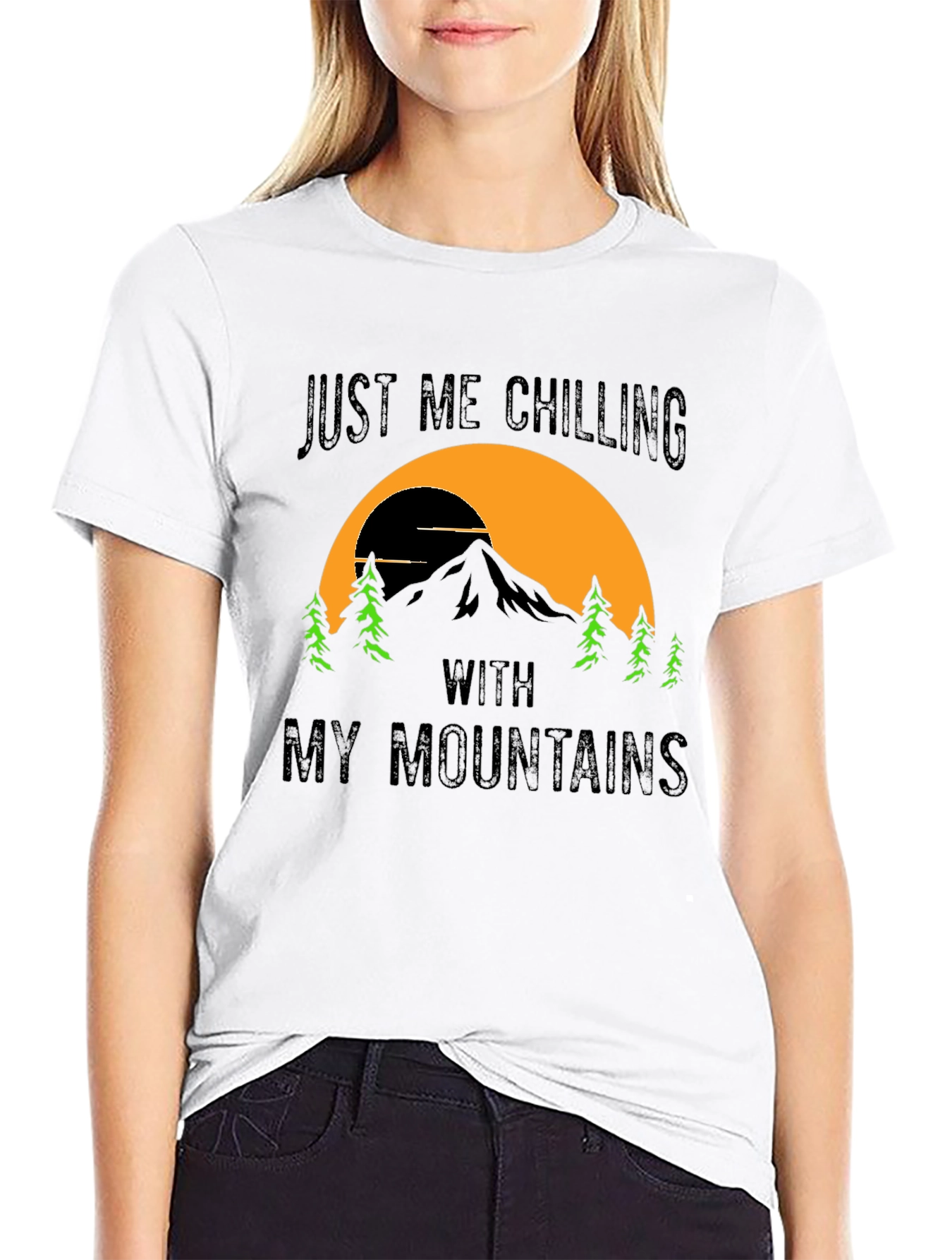Chilling With My Mountains Graphic Tee