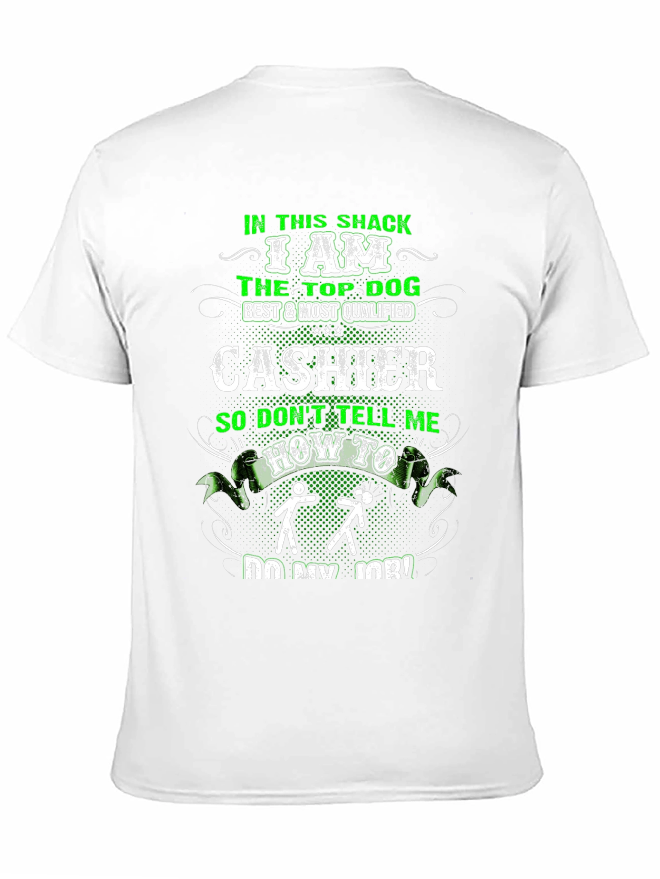 Cashier Top Dog Funny Graphic T-Shirt