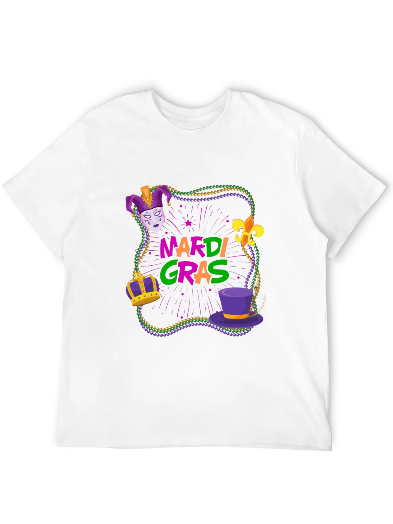 Mardi Gras T-Shirt - Festive Design