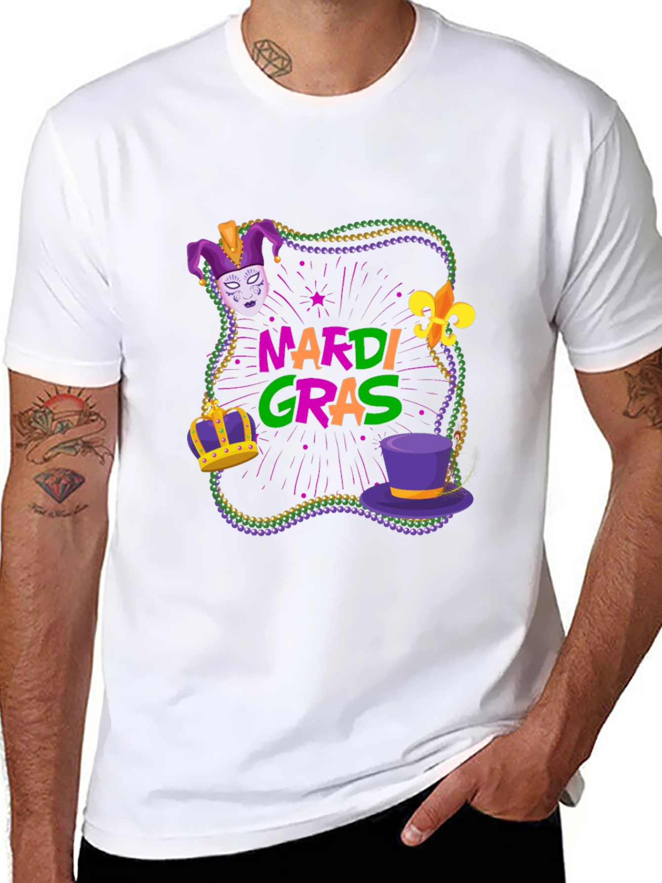 Mardi Gras T-Shirt - Festive Design