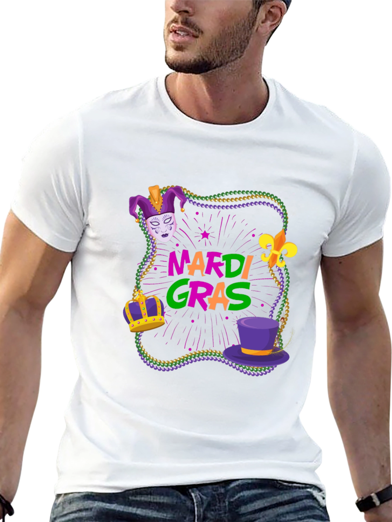 Mardi Gras T-Shirt - Festive Design