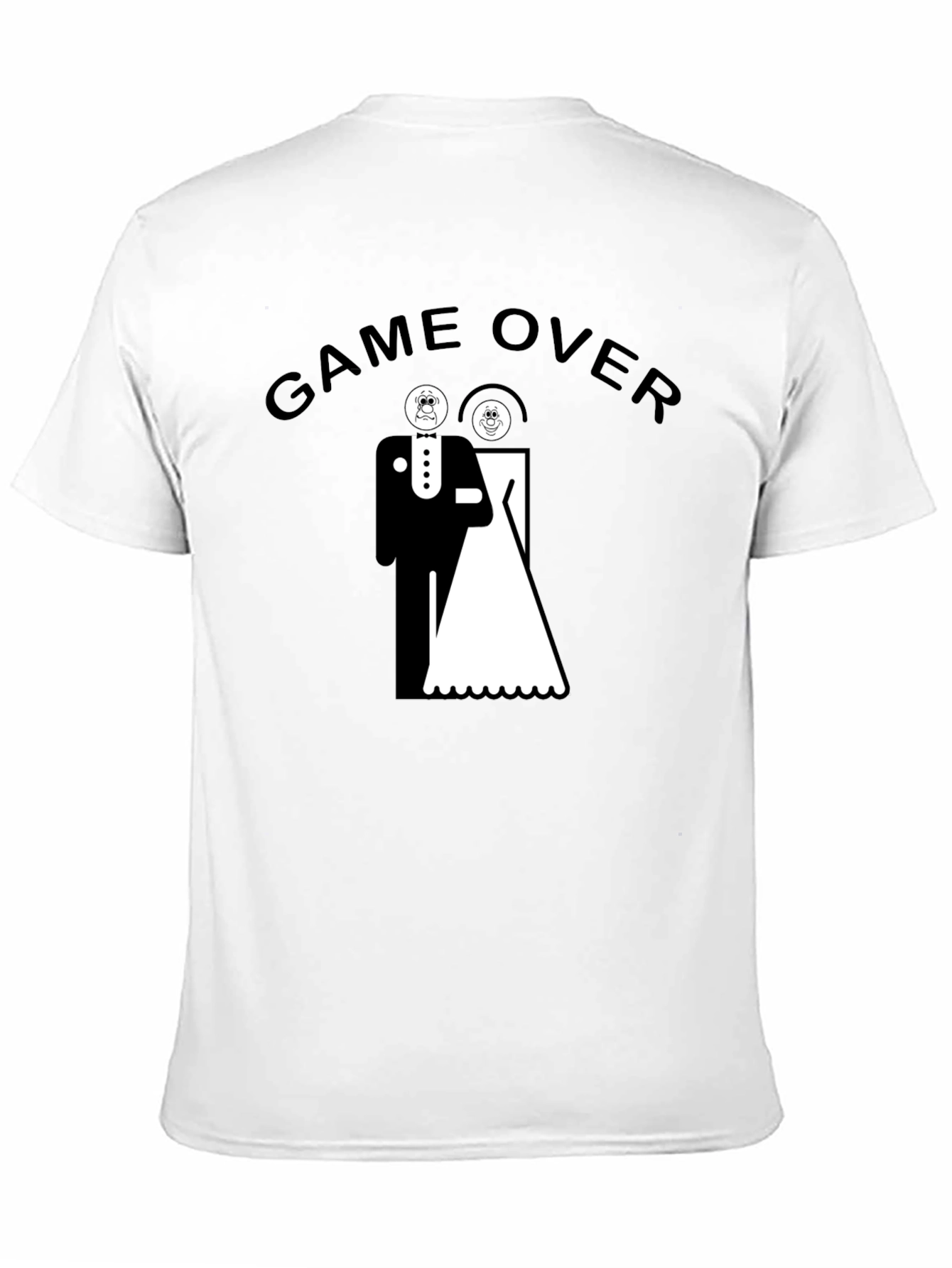 Game Over Wedding T-Shirt Funny Groom Bride Graphic Tee
