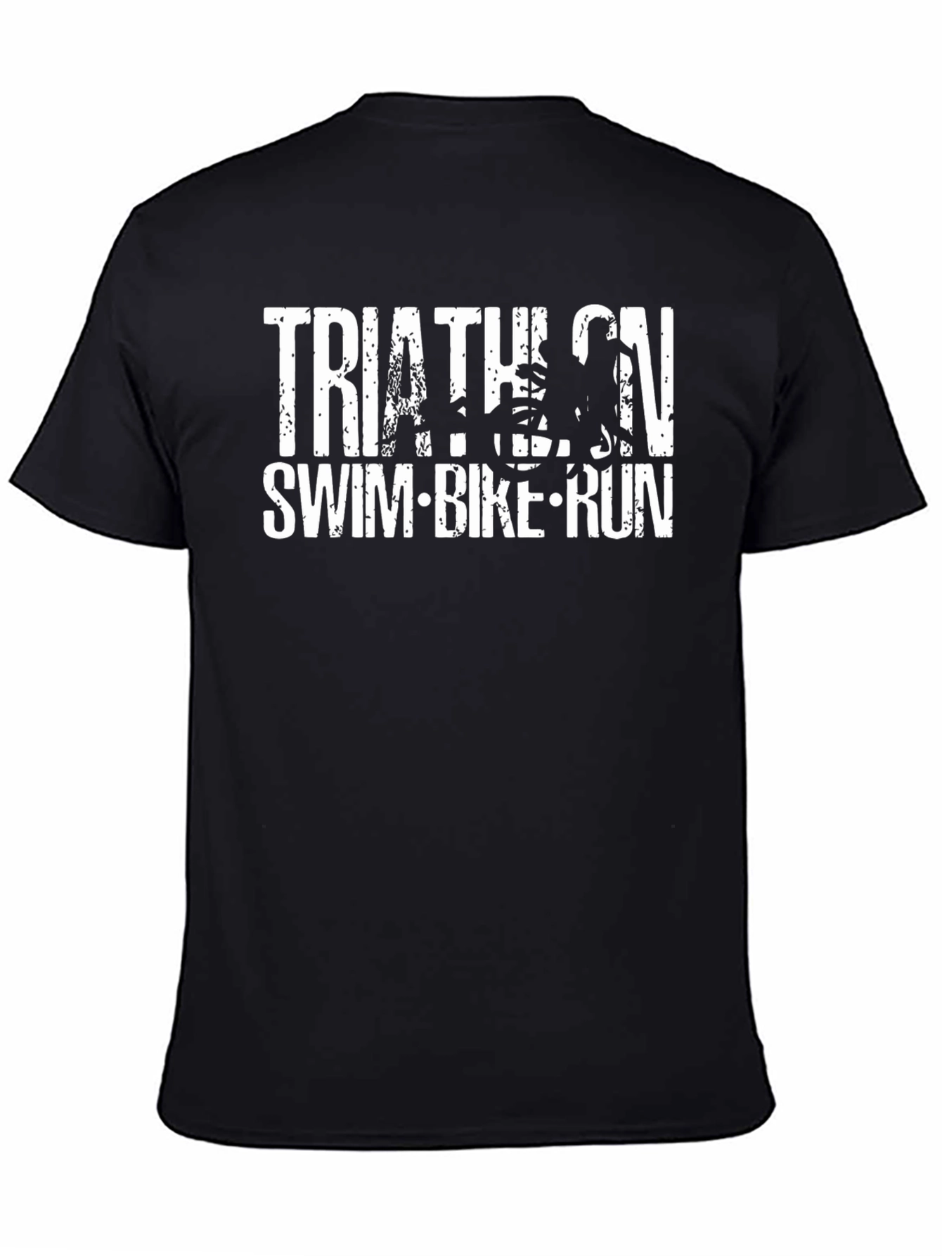 Triathlon Swim Bike Run Black T-Shirt