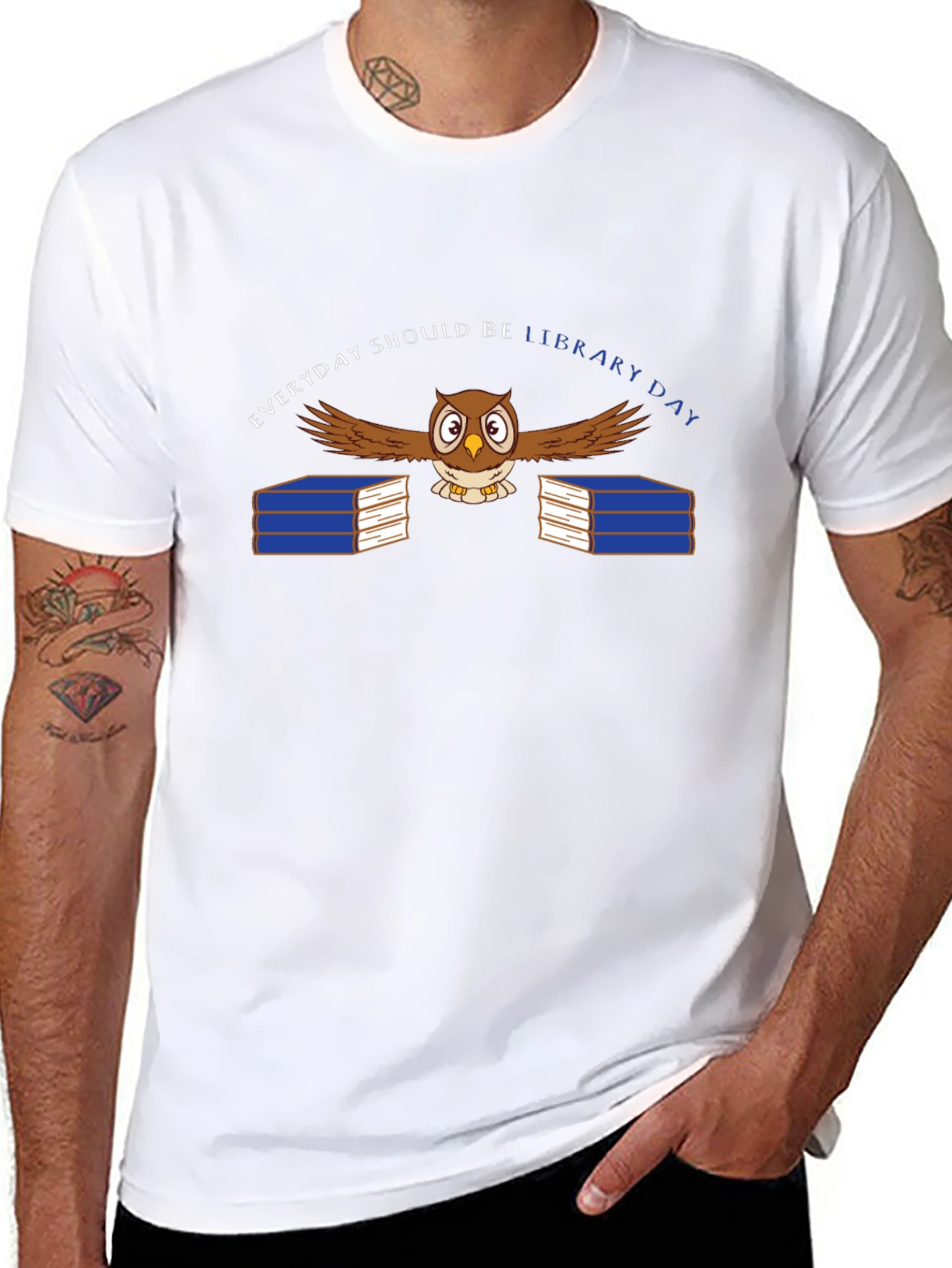 Everyday Should Be Library Day Owl T-Shirt