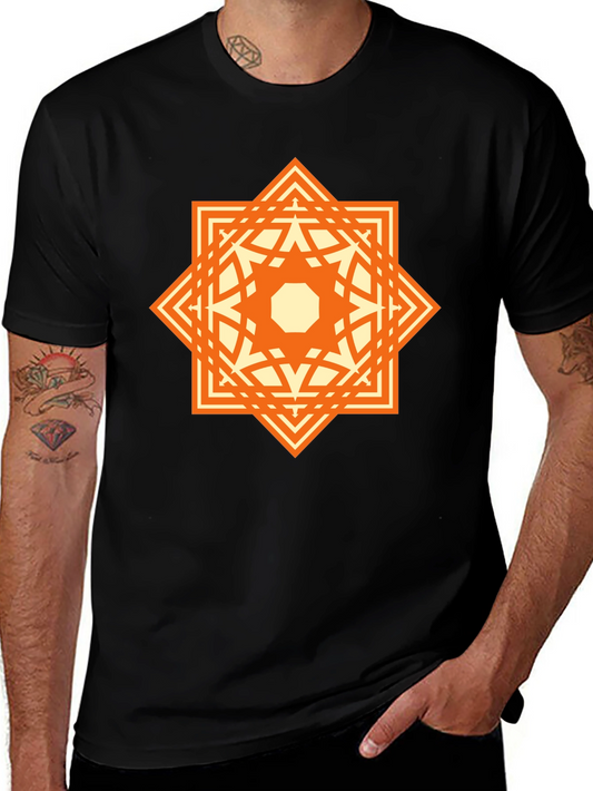 Geometric Starburst Graphic Tee - Stylish & Unique!