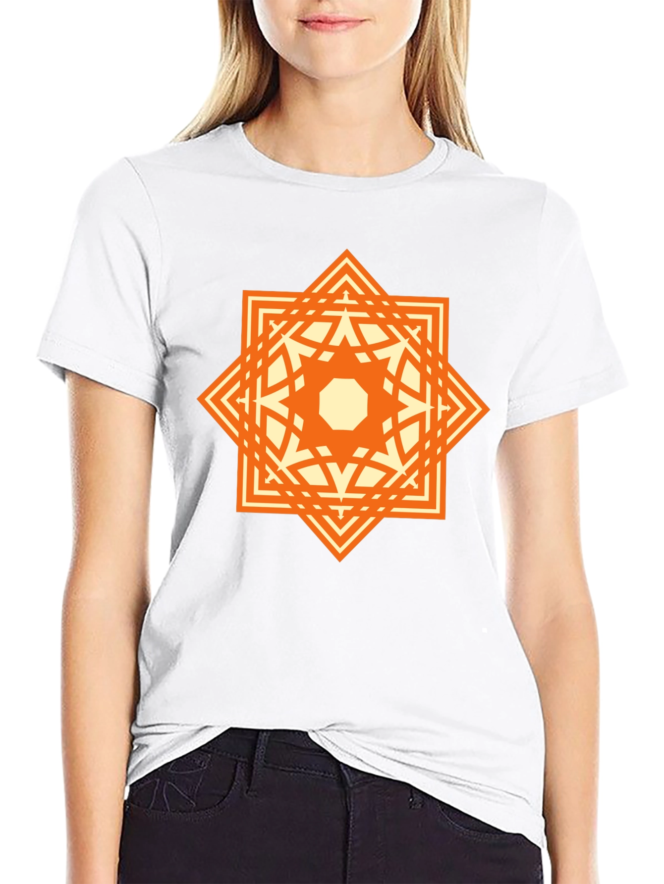 Geometric Starburst Graphic Tee - Stylish & Unique!