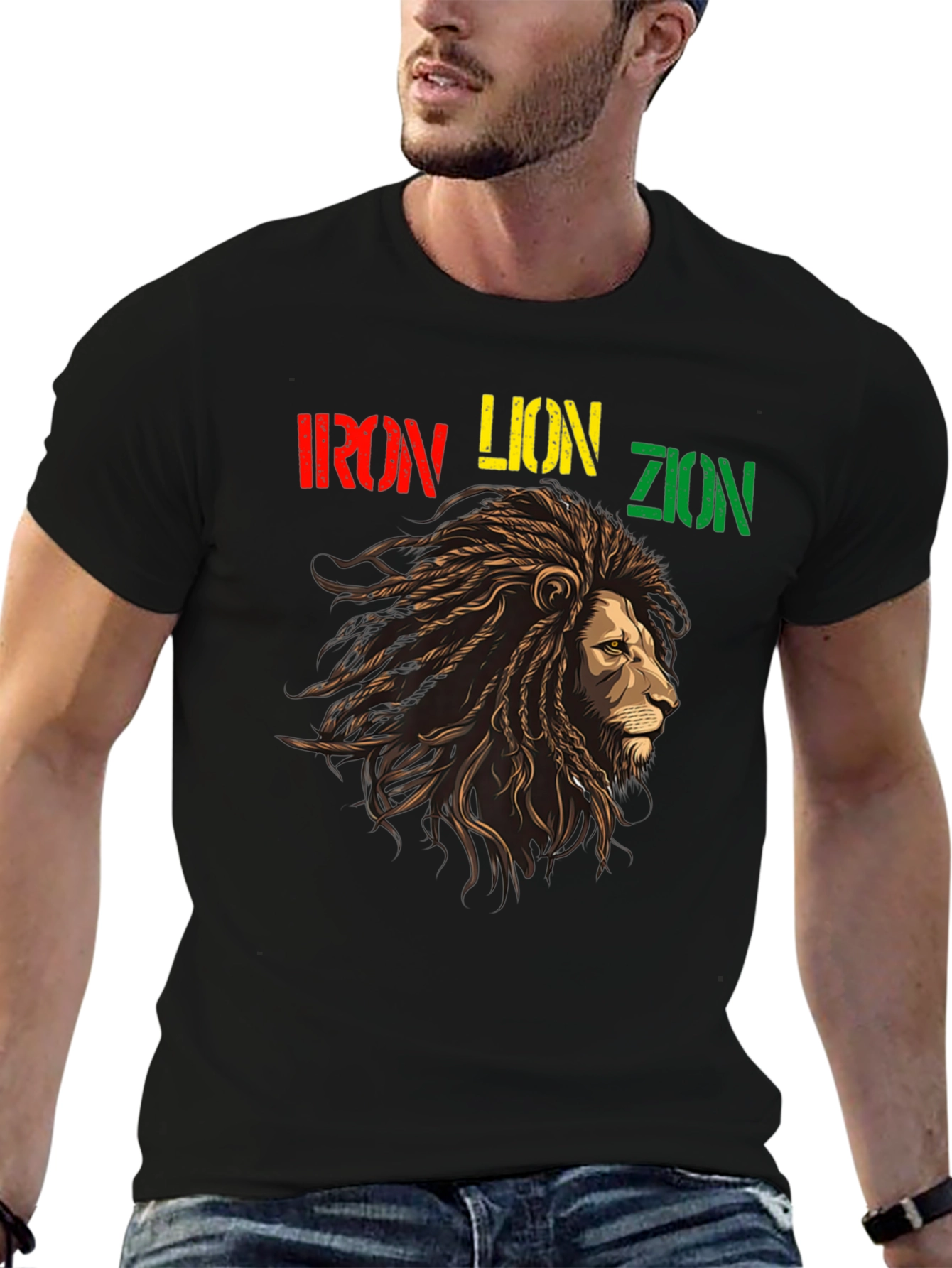 Iron Lion Zion Rastafarian T-Shirt