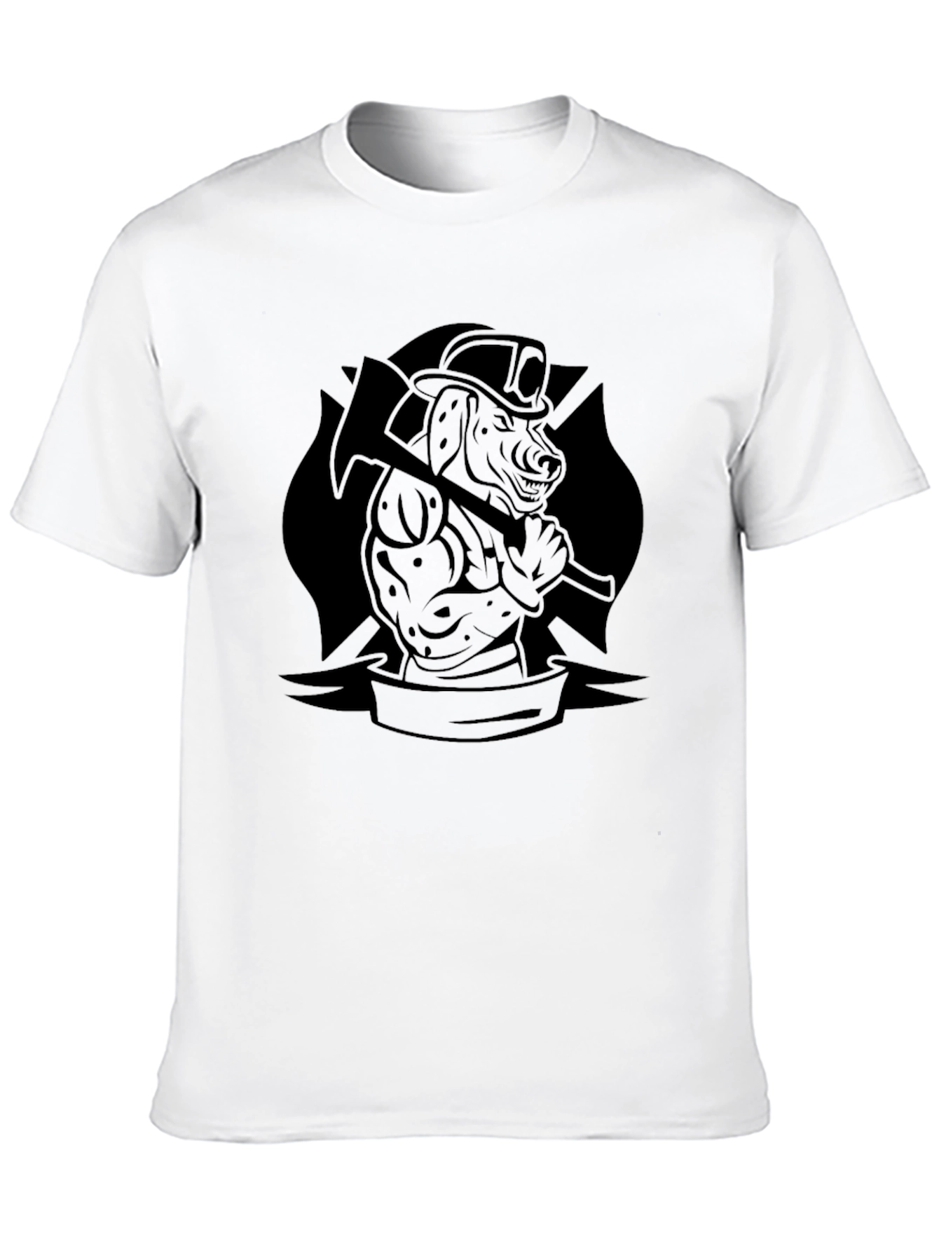 Firefighter Dog Graphic T-Shirt