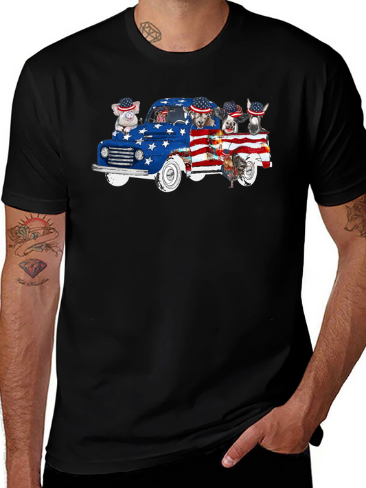 Patriotic Animals Truck T-Shirt