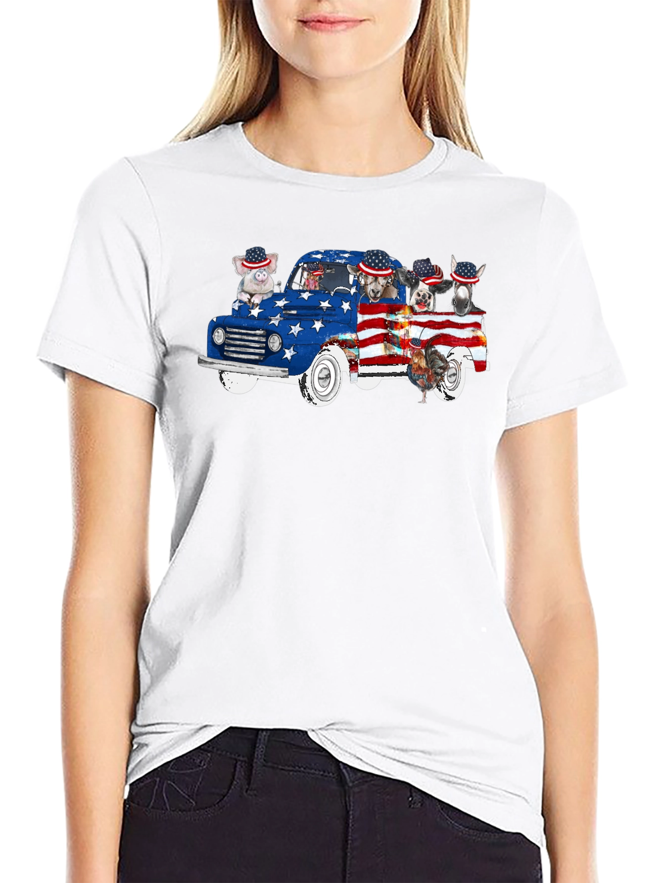 Patriotic Animals Truck T-Shirt