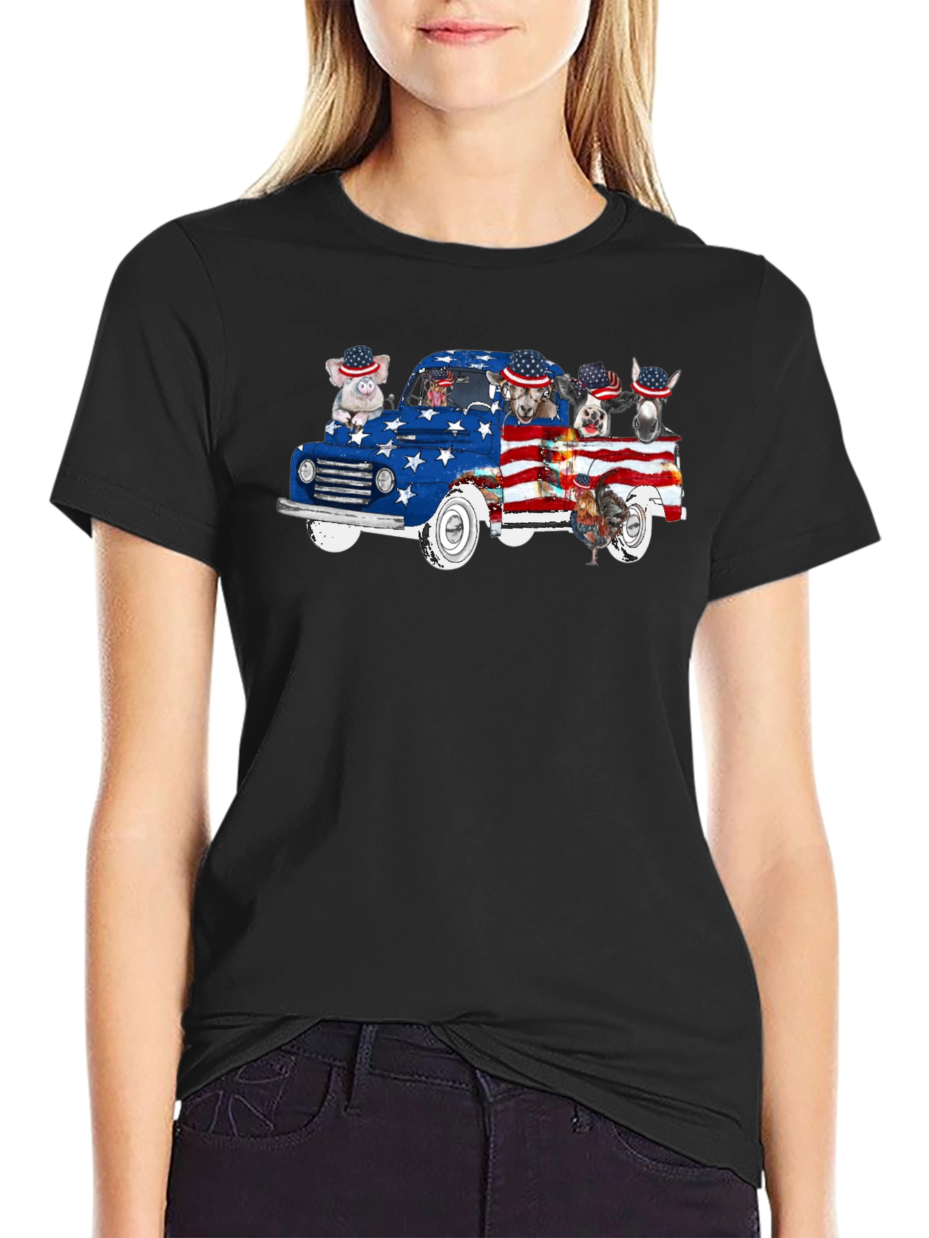 Patriotic Animals Truck T-Shirt