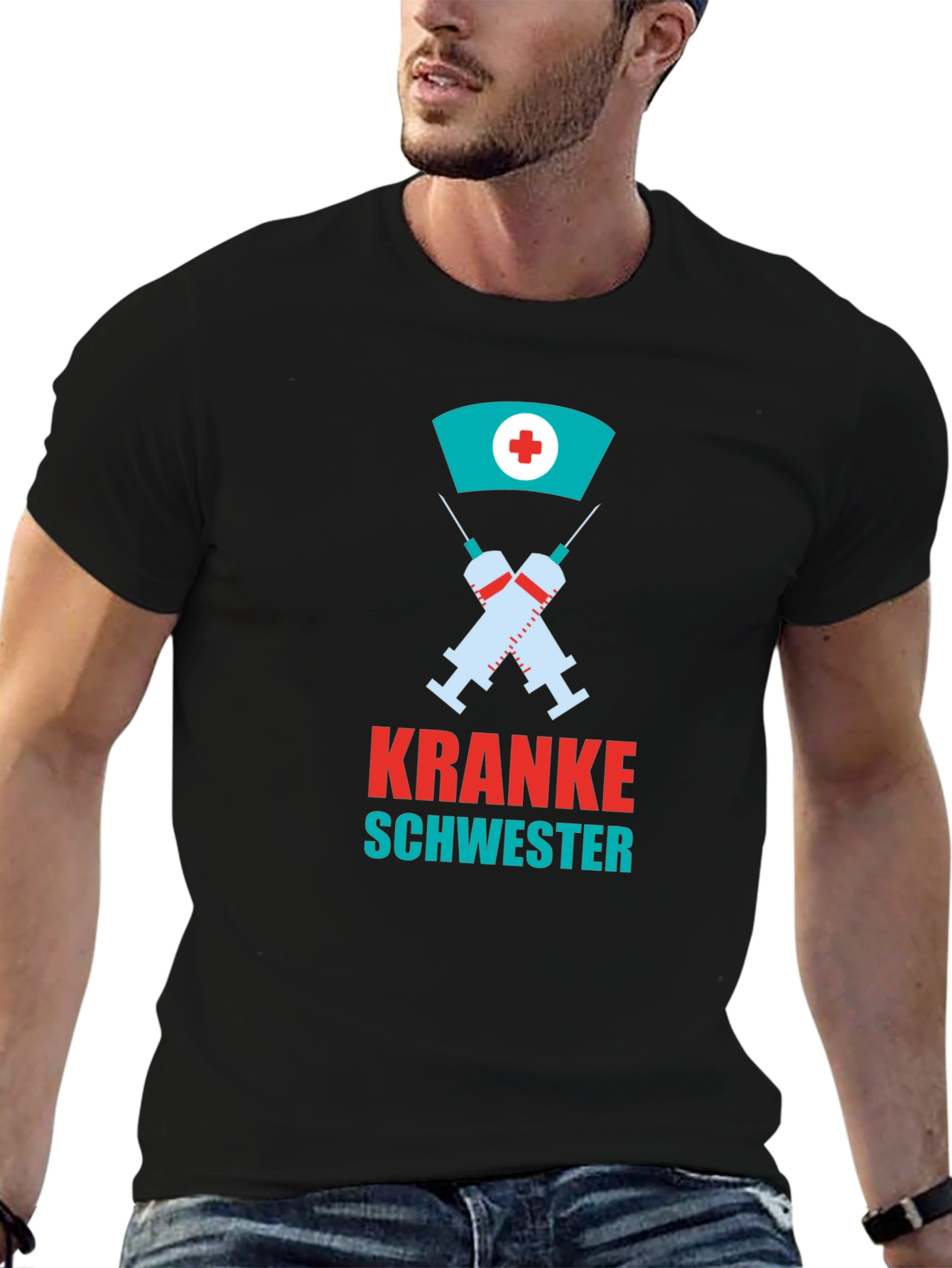 Kranke Schwester Graphic Tee - Nurse Humor T-Shirt