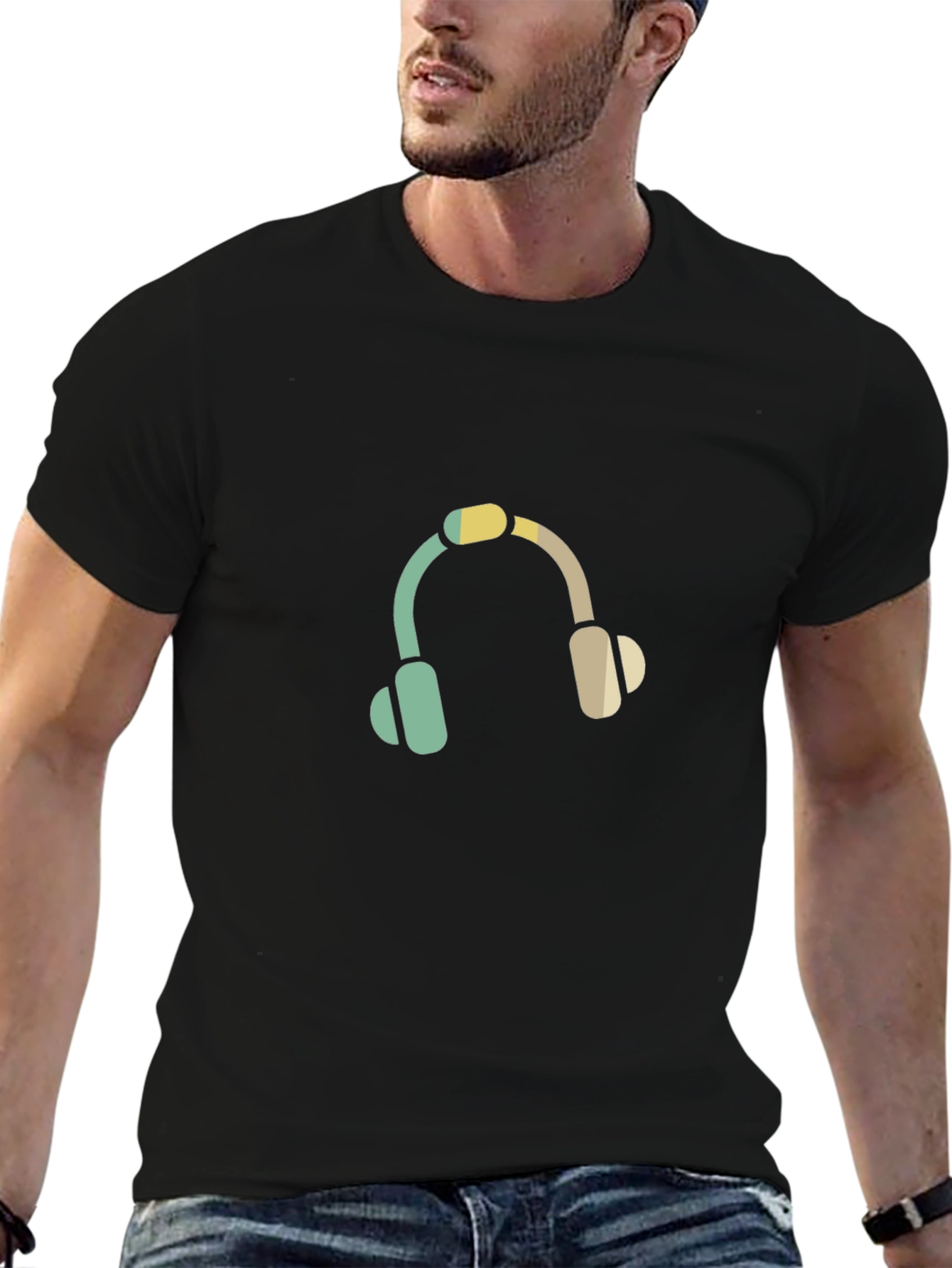 Modern Headphone Graphic Tee - Casual Comfort