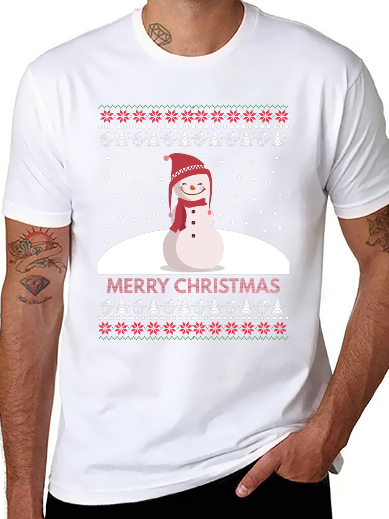 Merry Christmas Snowman T-Shirt