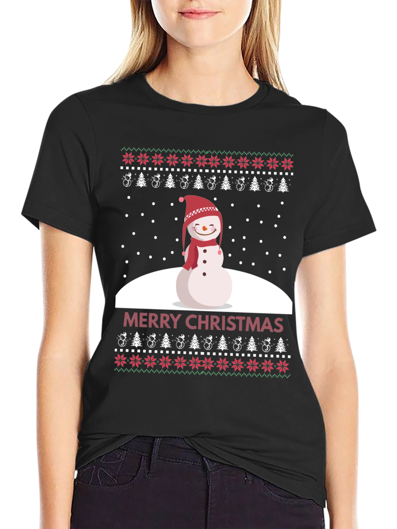 Merry Christmas Snowman T-Shirt
